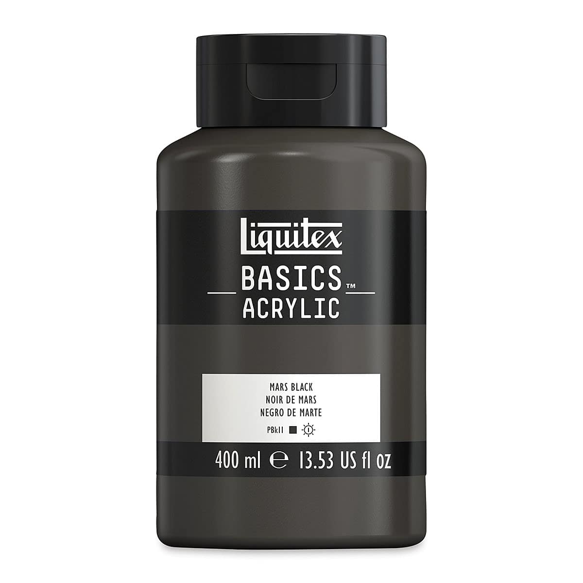 Liquitex Basics - Mars Black, 13.5 oz squeeze bottle