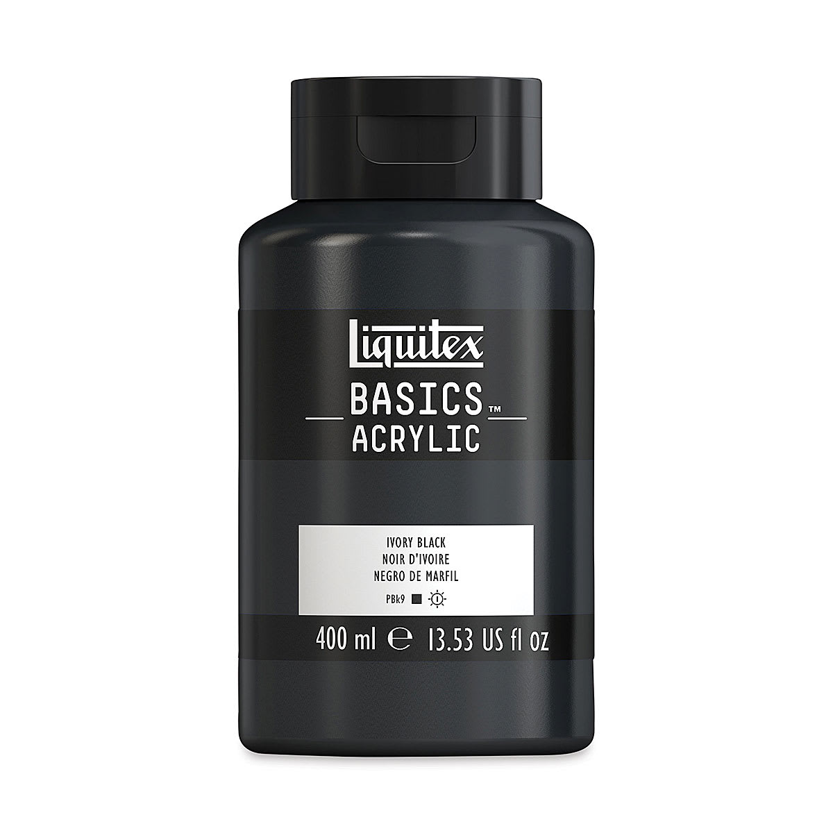 Liquitex Basics - Ivory Black, 13.5 oz Squeeze Bottle