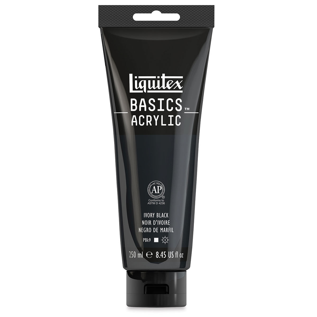 Liquitex Basics - Ivory Black, 8.5 oz tube