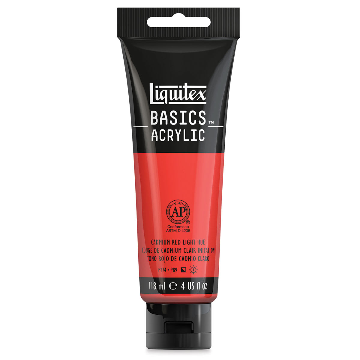 Liquitex Basics - Cadmium Red Light Hue, 4 oz tube