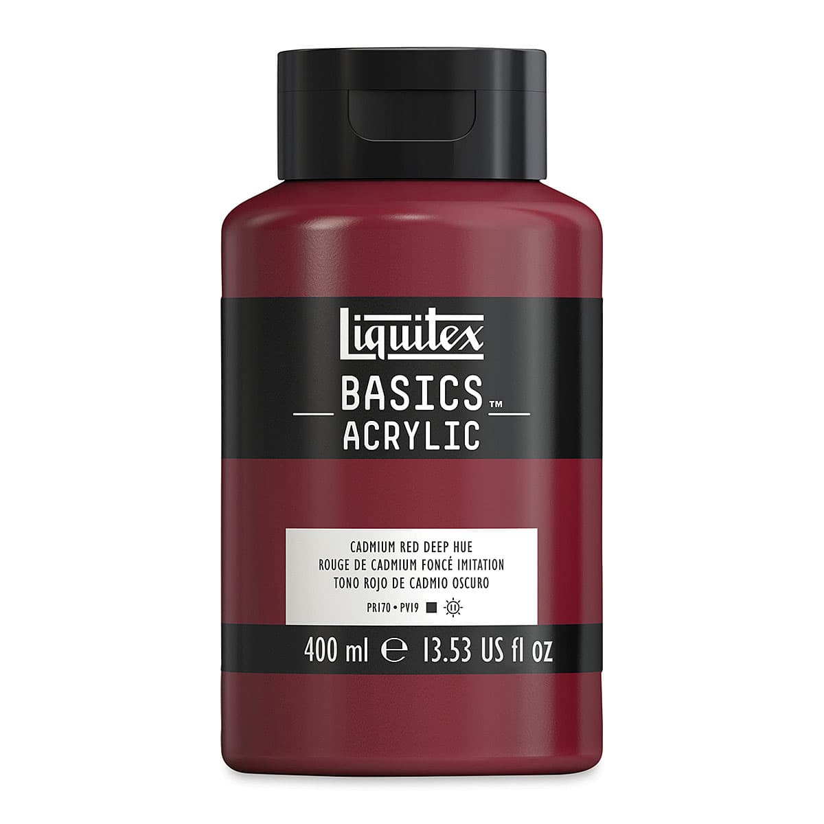 Liquitex Basics - Cadmium Red Deep Hue, 13.5 oz Squeeze Bottle