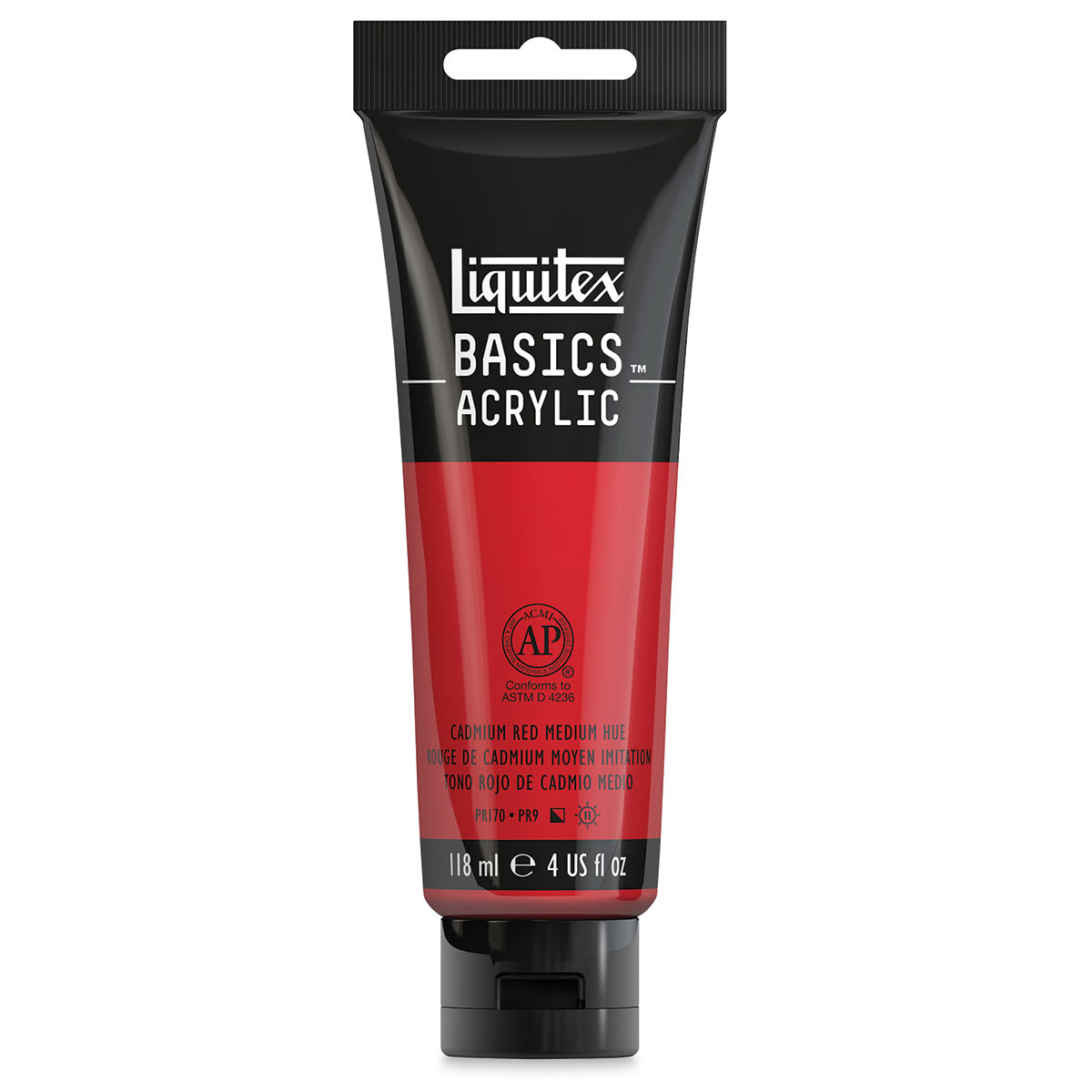 Liquitex Basics - Cadmium Red Medium Hue, 4 oz tube