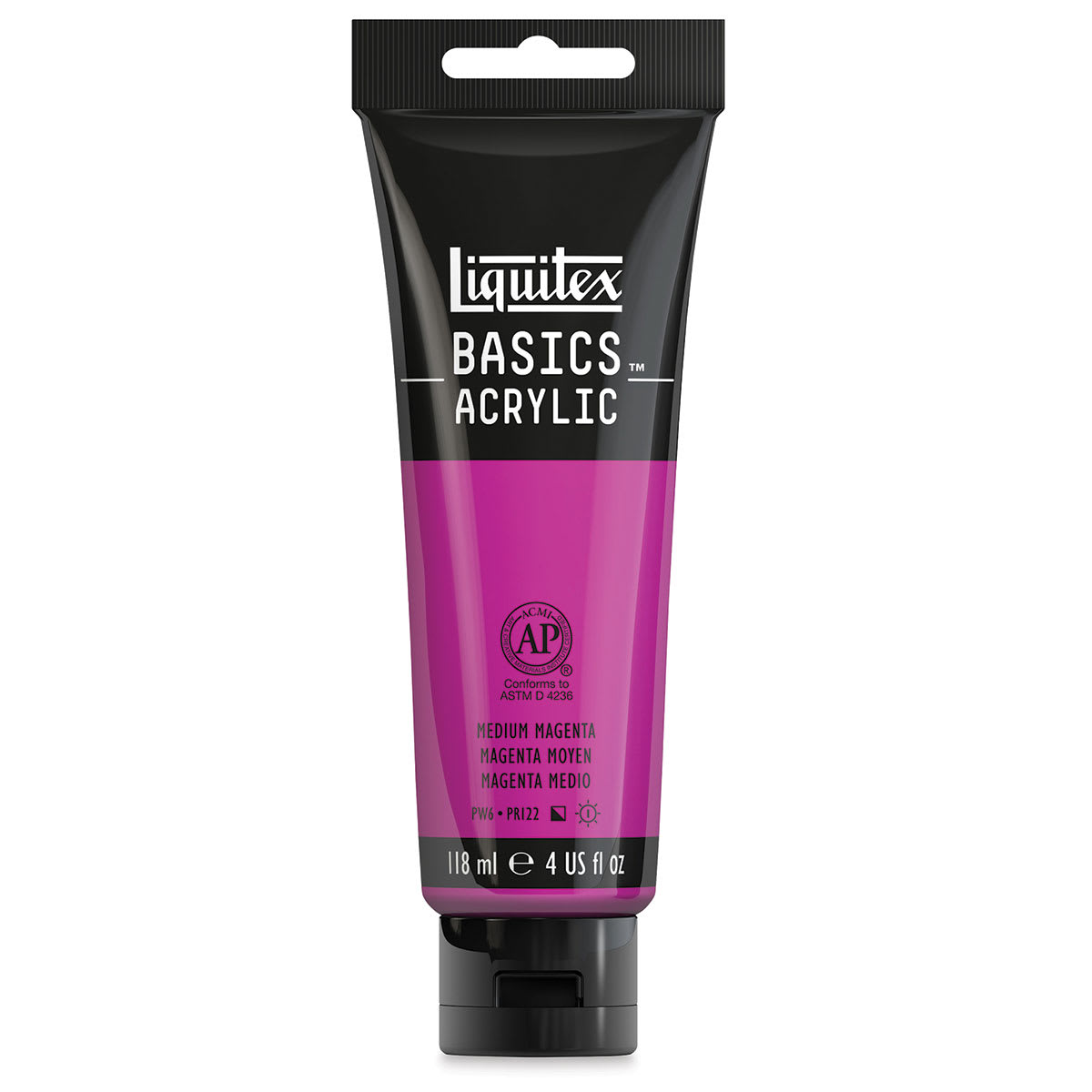Liquitex Basics - Medium Magenta, 4 oz tube