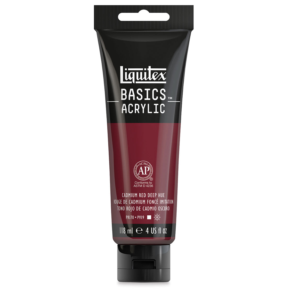 Liquitex Basics - Cadmium Red Deep Hue, 4 oz tube