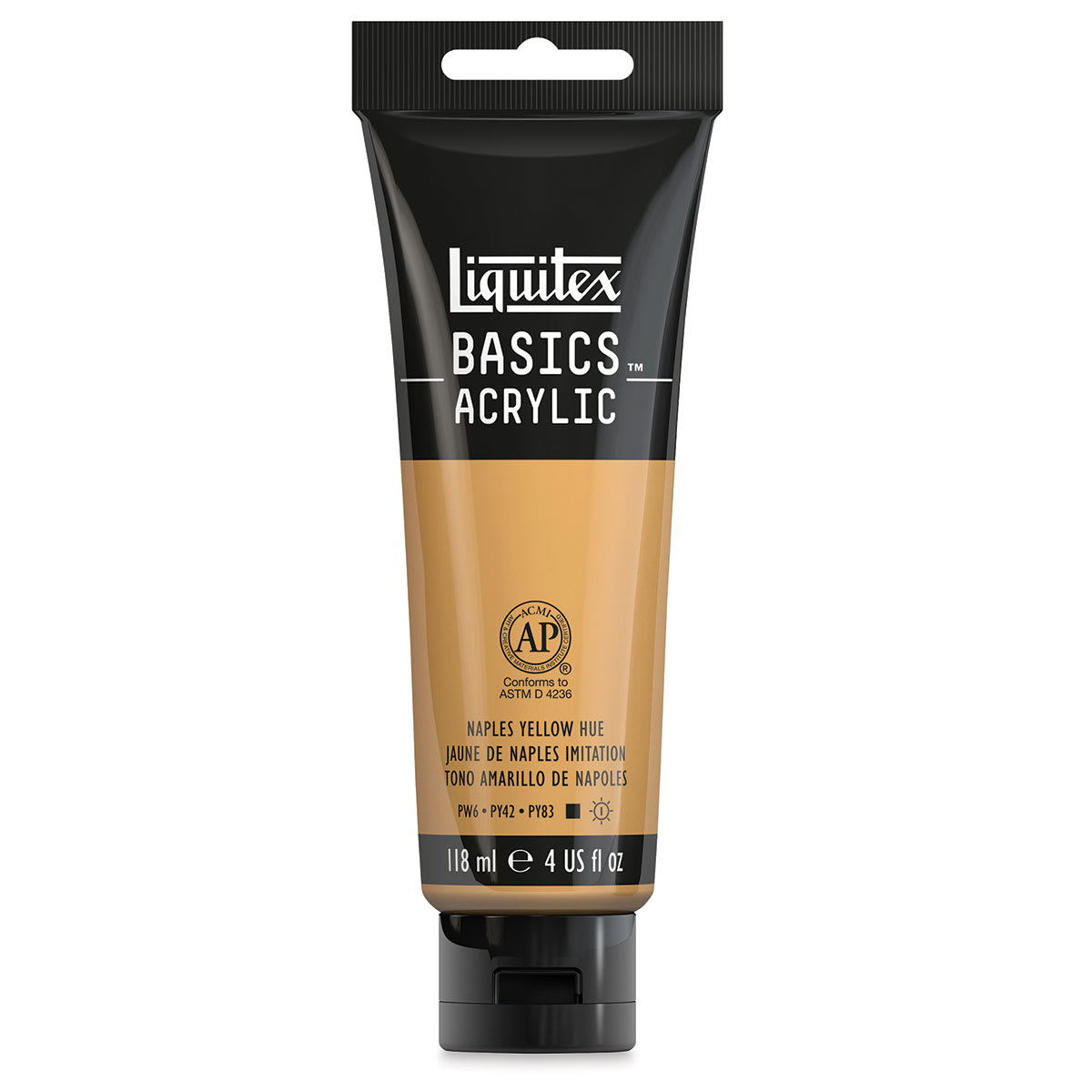 Liquitex Basics - Naples Yellow Hue, 4 oz tube
