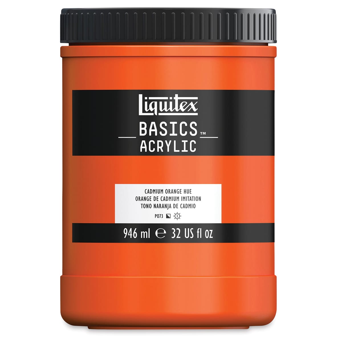 Liquitex Basics - Cadmium Orange Hue, 32 oz jar