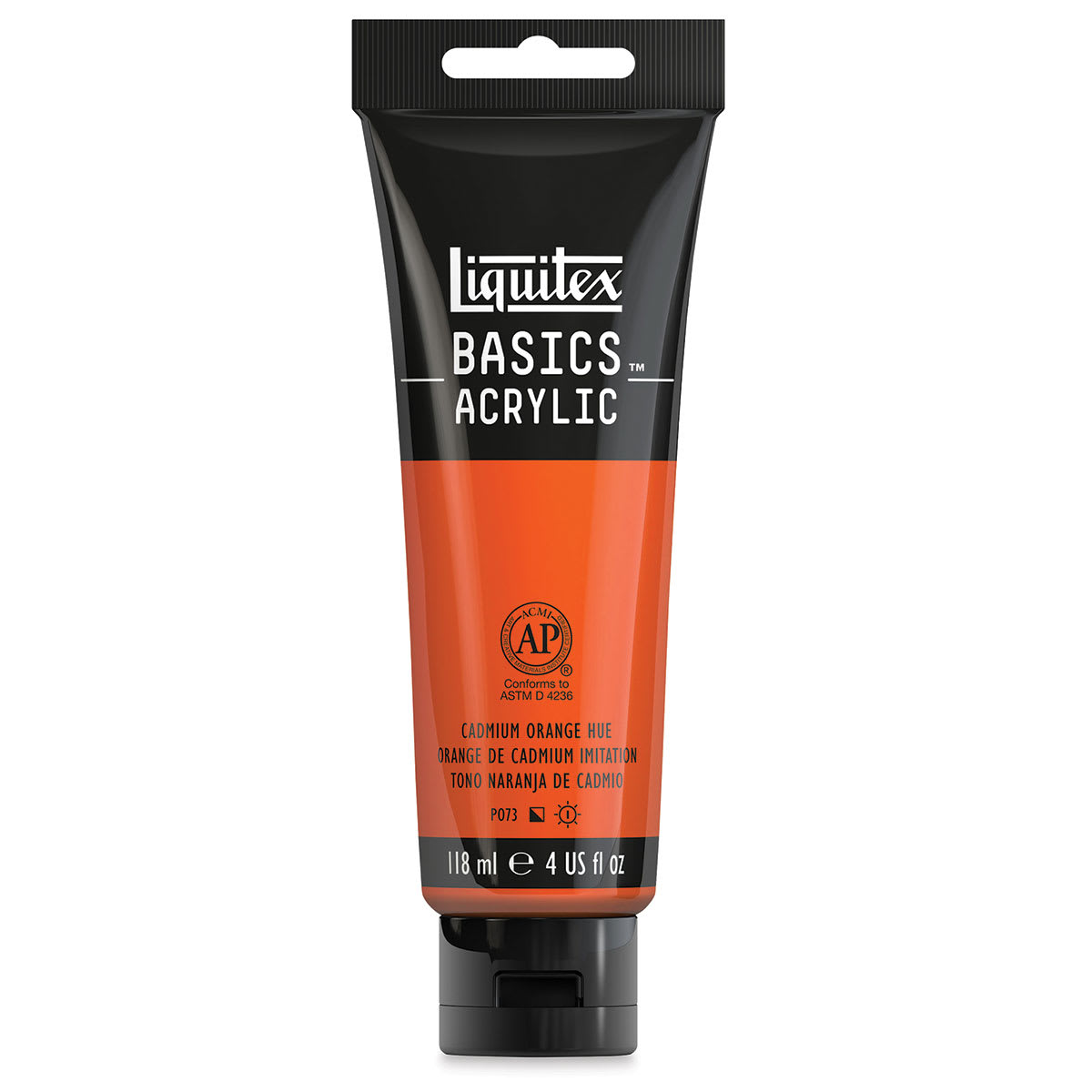 Liquitex Basics - Cadmium Orange Hue, 4 oz tube