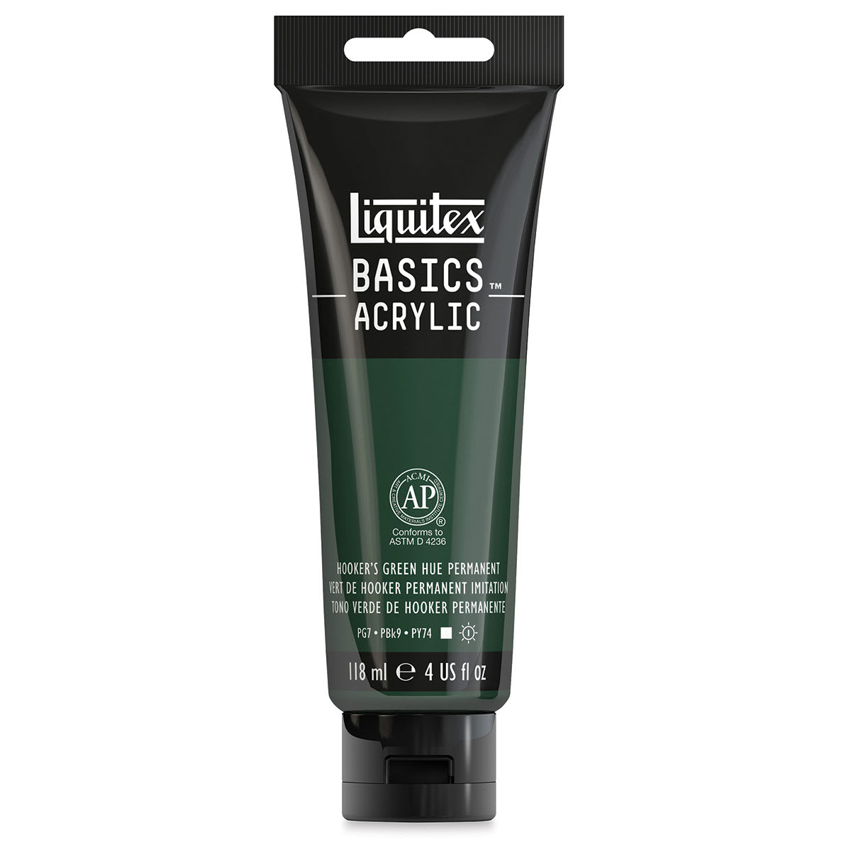 Liquitex Basics - Hooker's Green Hue Permanent, 4 oz tube