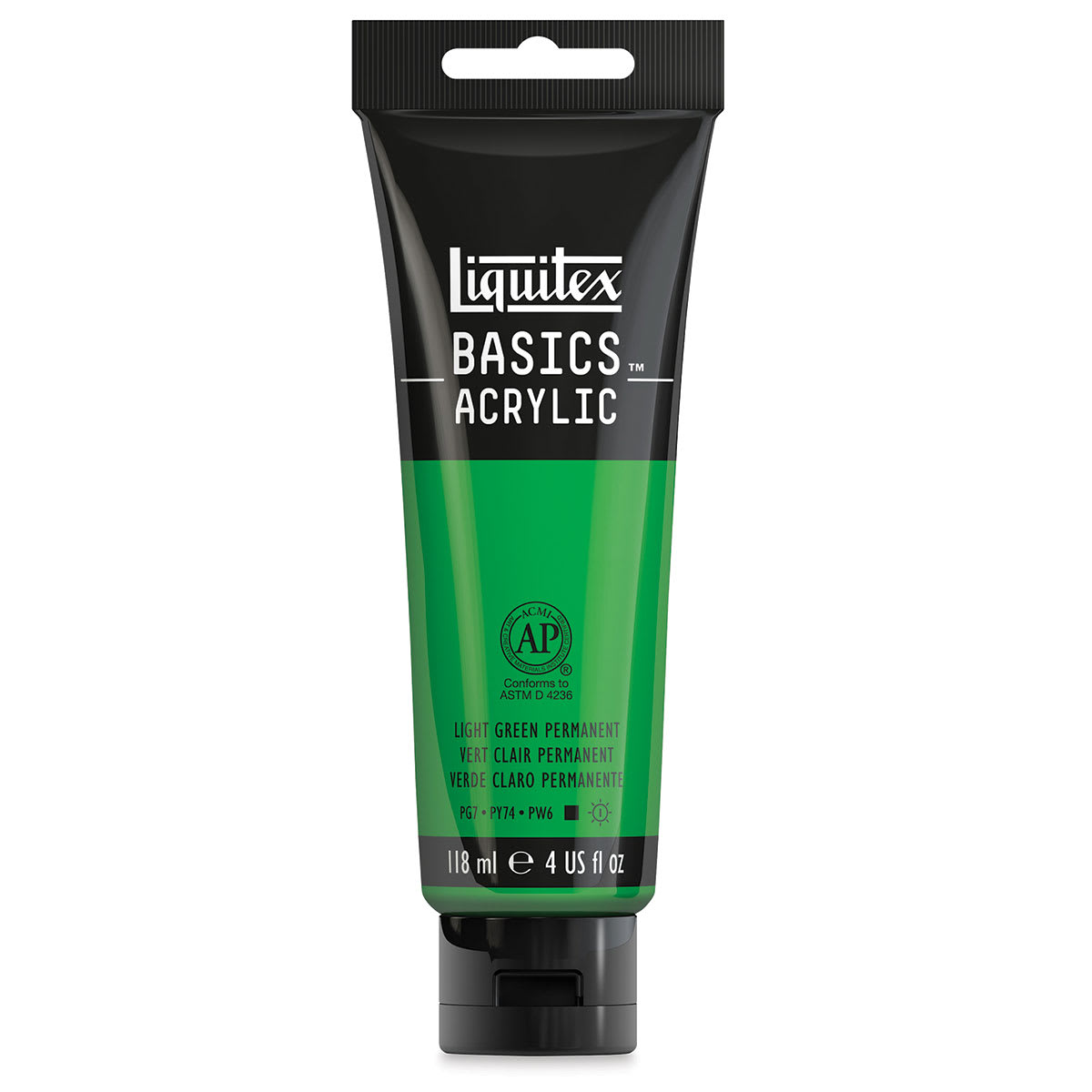 Liquitex Basics - Light Green Permanent, 4 oz tube