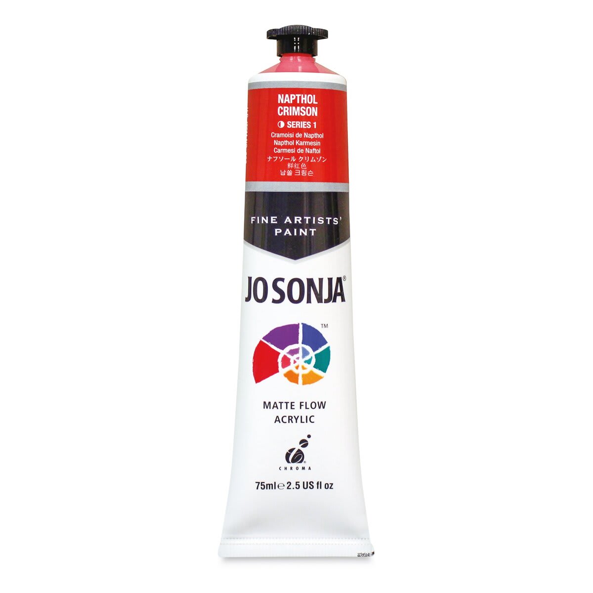 Jo Sonja's Artist Acrylic - Naphthol Crimson, 2.5 oz tube