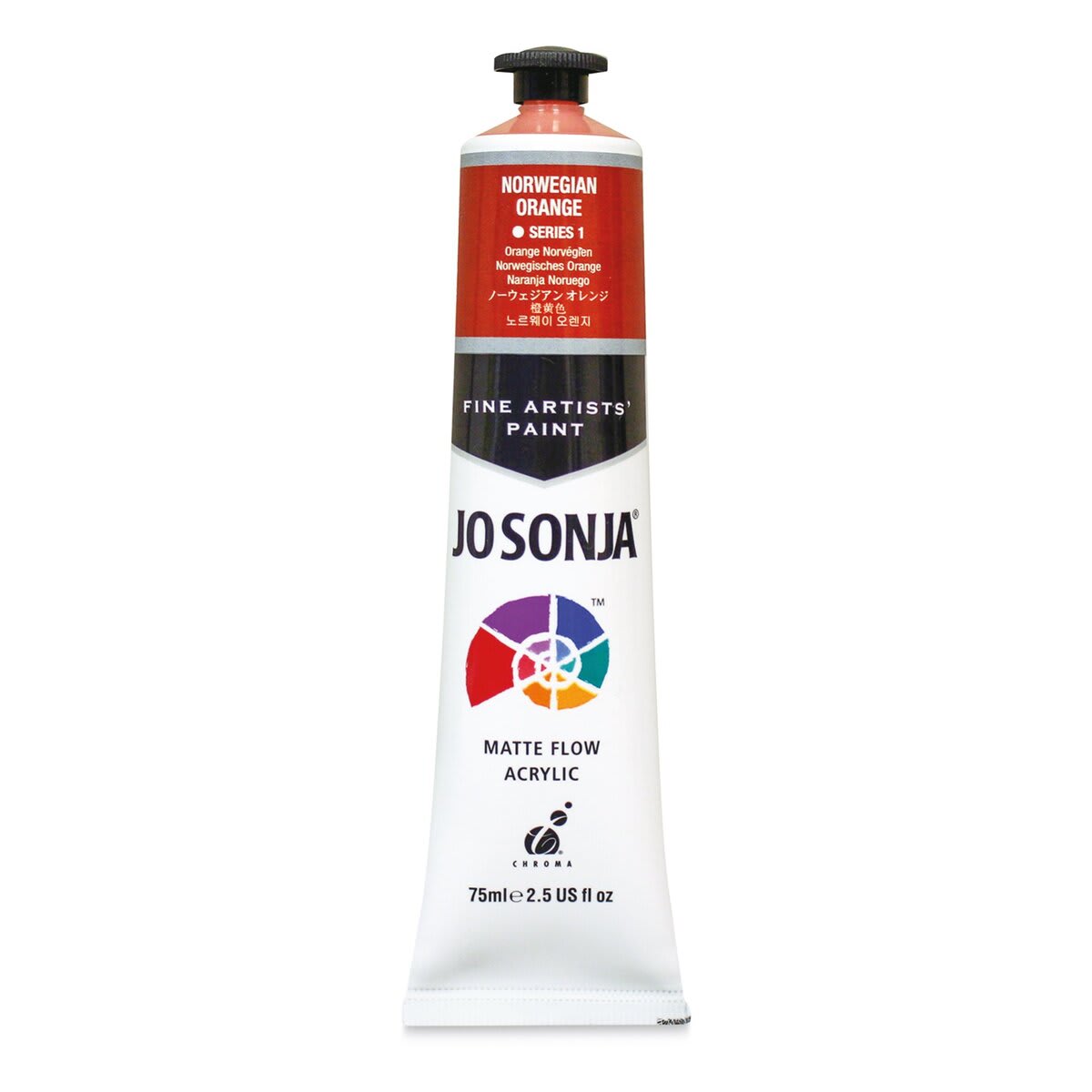 Jo Sonja's Artist Acrylic - Norwegian Orange, 2.5 oz tube