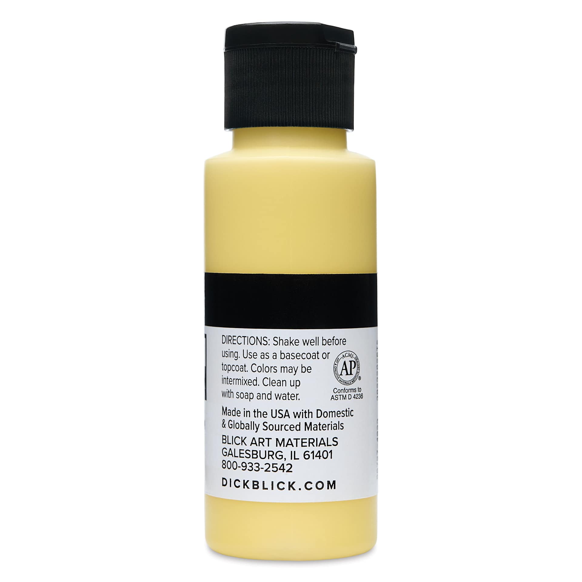 Blick Matte Acrylic - Yellow Medium, 2 oz bottle