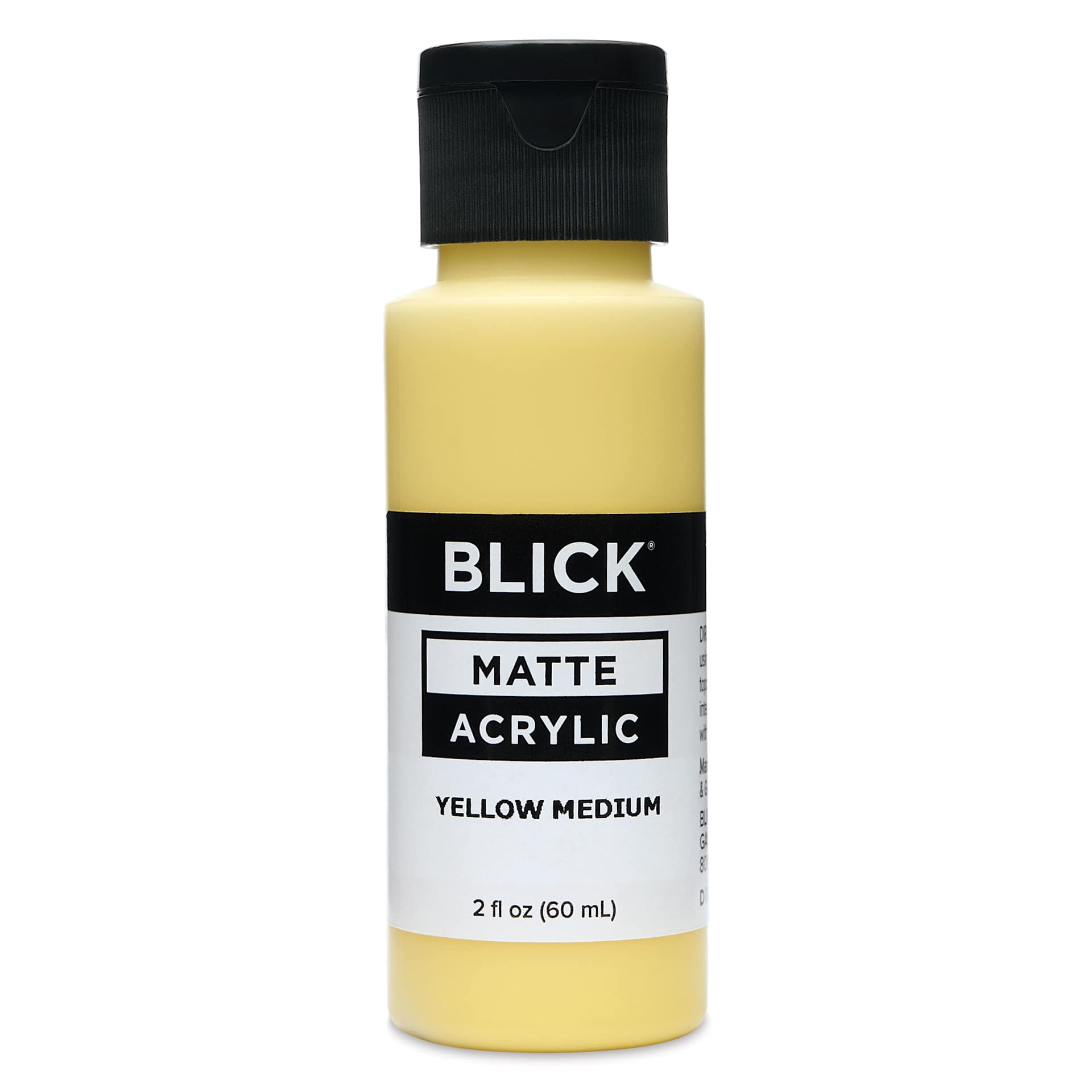 Blick Matte Acrylic - Yellow Medium, 2 oz bottle