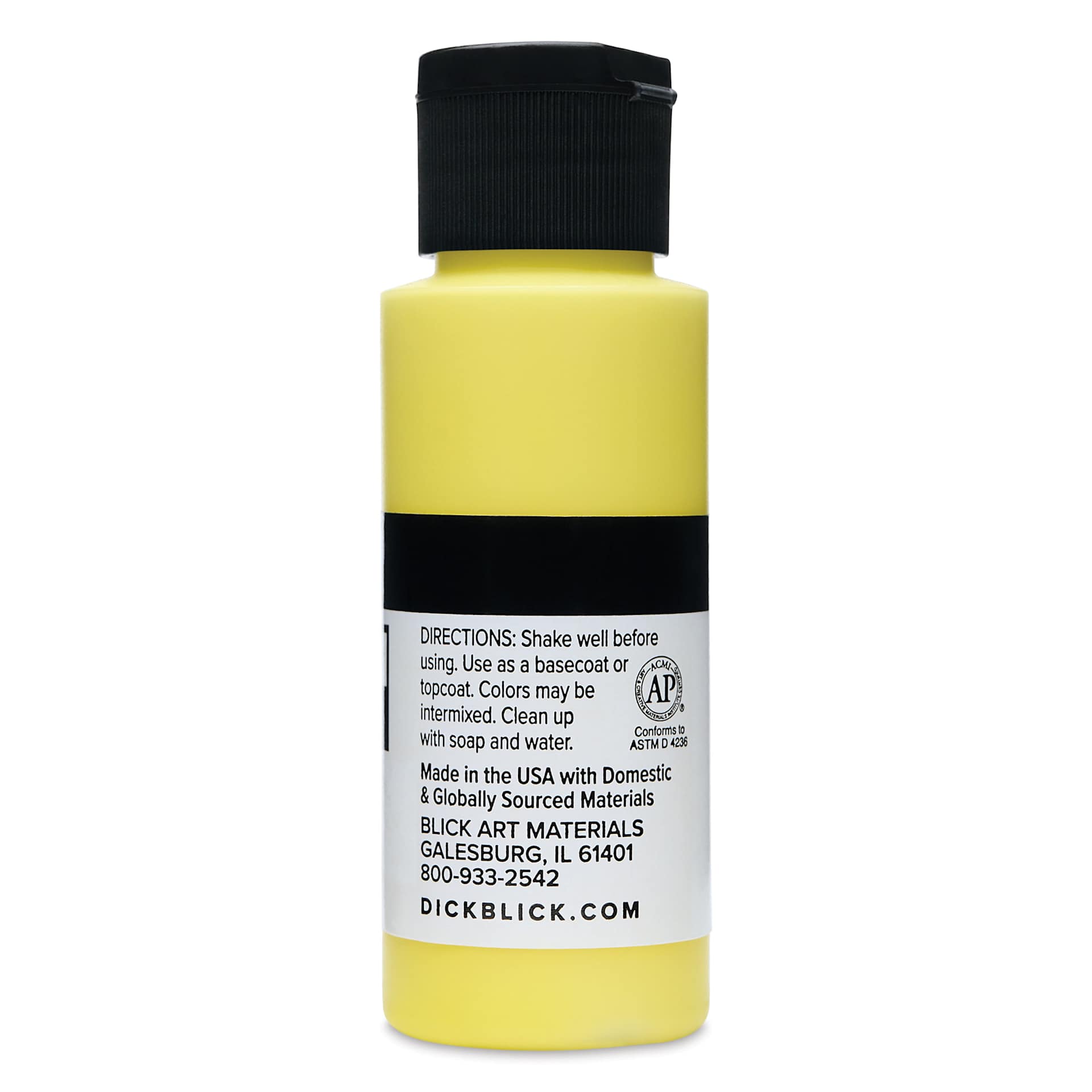 Blick Matte Acrylic - Yellow Bright, 2 oz bottle
