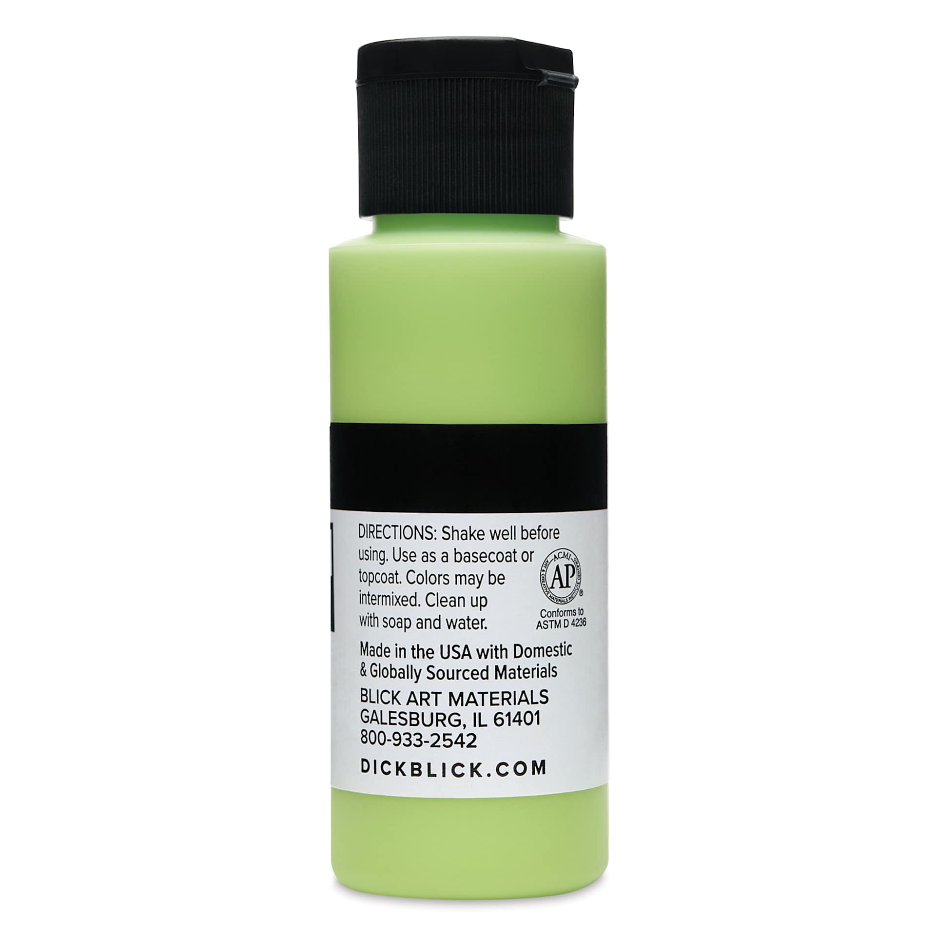 Blick Matte Acrylic - Yellow Green Light, 2 oz bottle