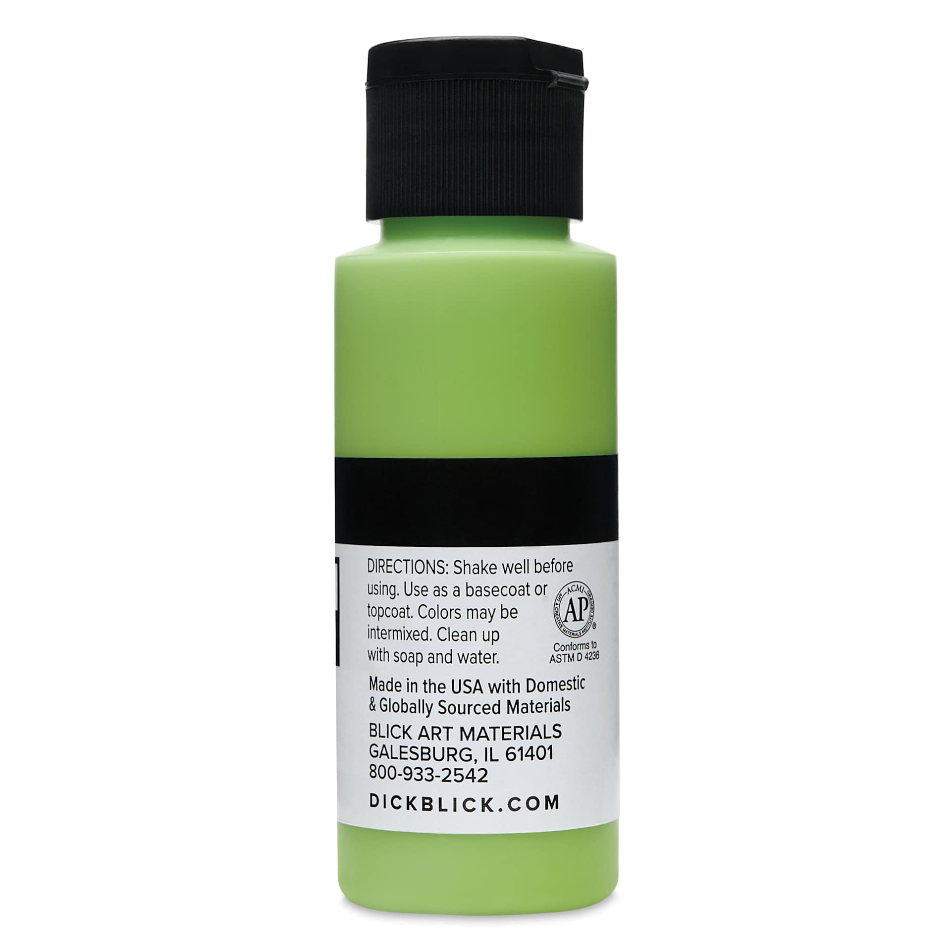 Blick Matte Acrylic - Yellow Green Medium, 2 oz bottle