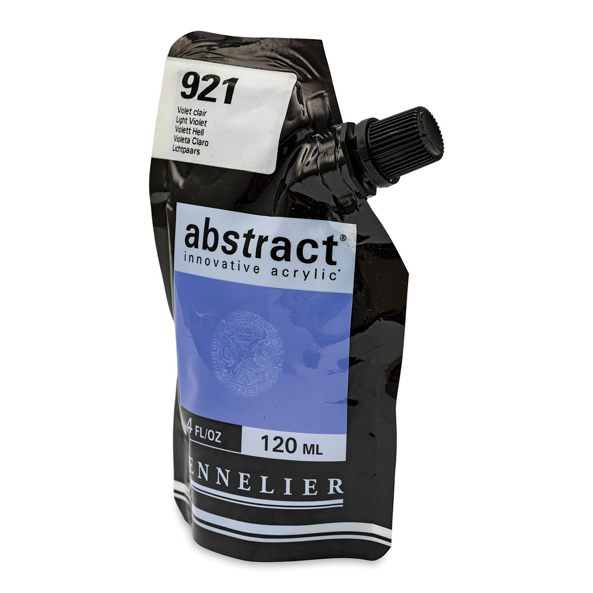 Sennelier Abstract Acrylic - Light Violet, 120 ml pouch side view