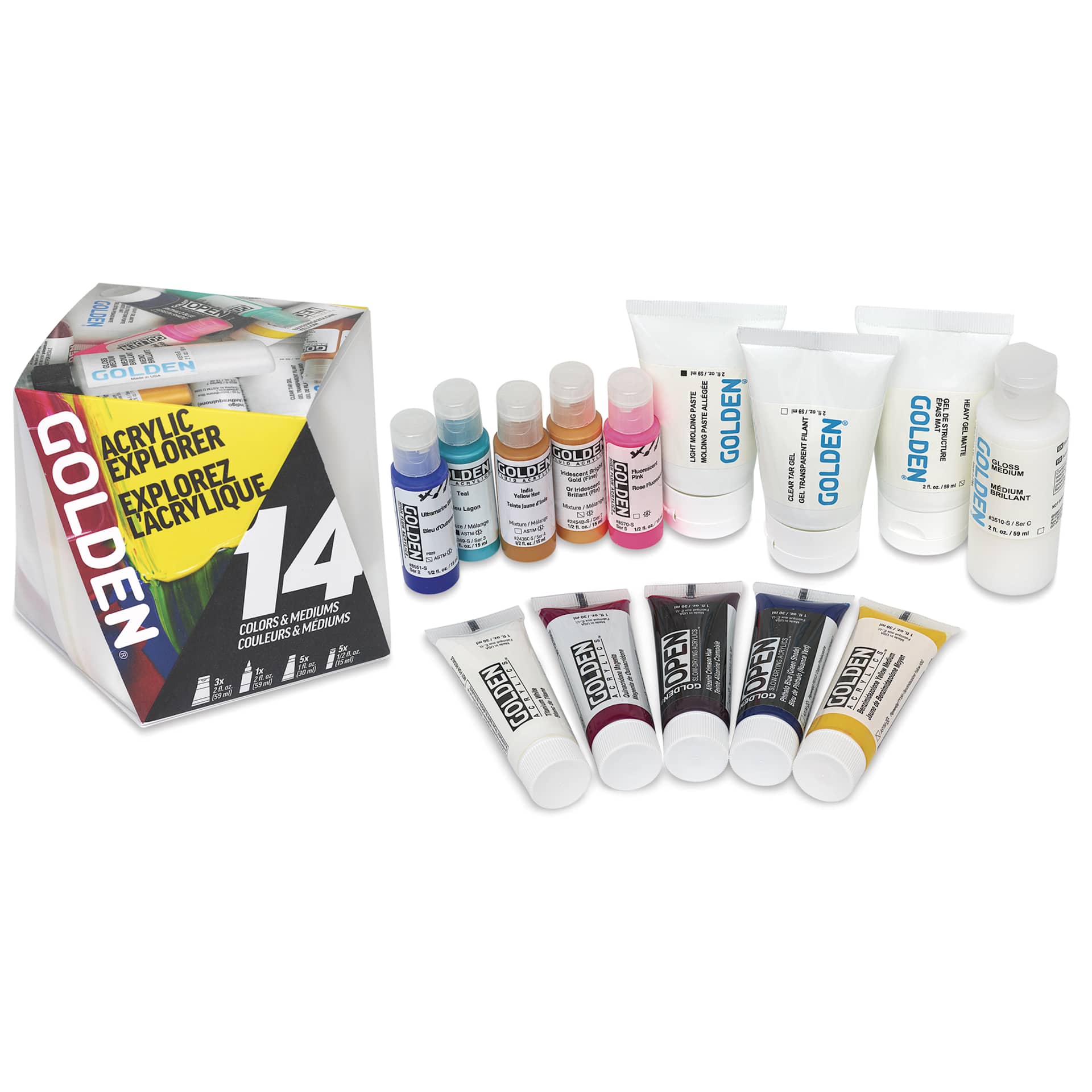 Golden Acrylics Explorer 14 Set Golden Acrylics Explorer 14 Set