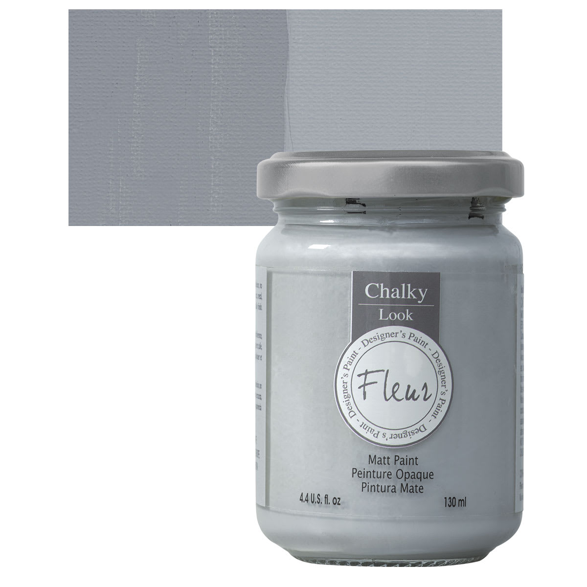 Fleur Chalky Look Paint - New York Loft, 4.4 oz jar and swatch