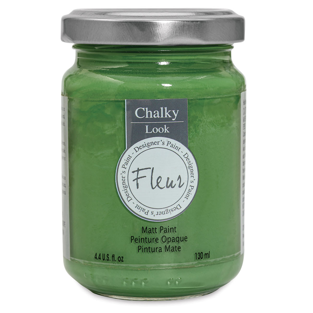 Fleur Chalky Look Paint - Chromium Oxide Green, 4.4 oz jar