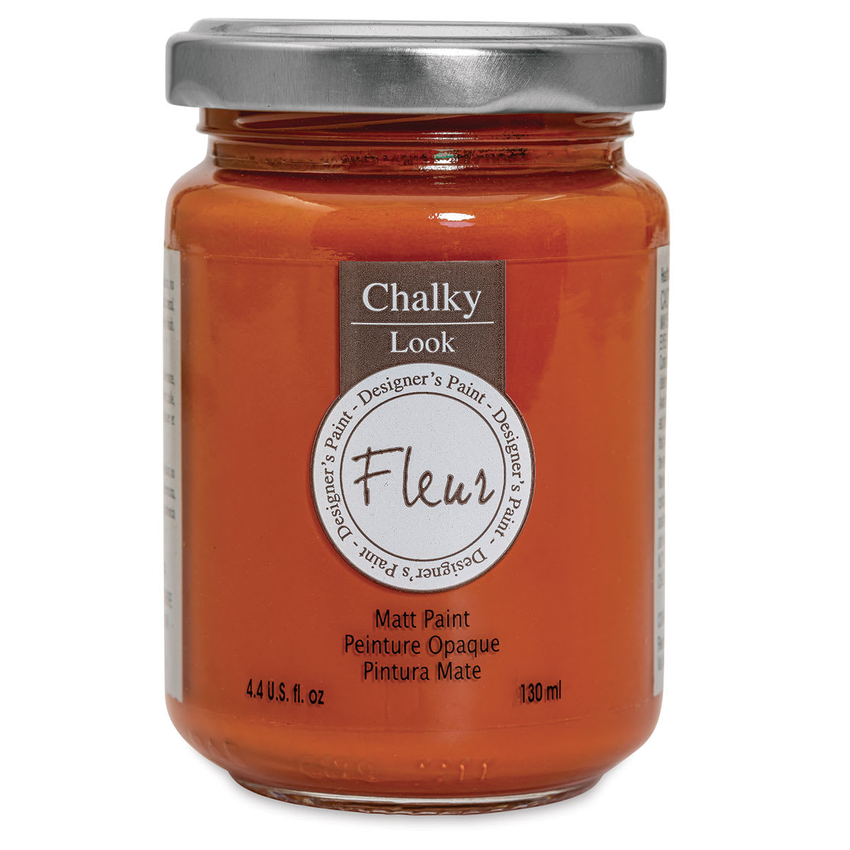 Fleur Chalky Look Paint - Rusty, 4.4 oz jar