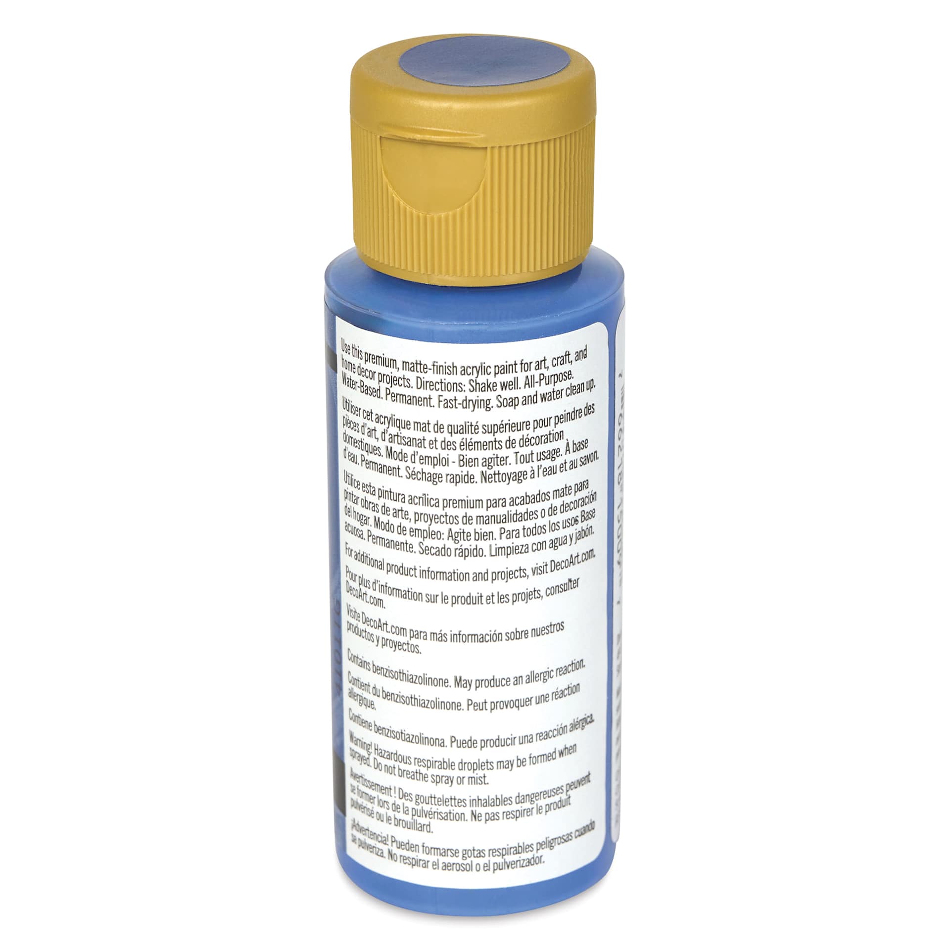 DecoArt Americana Acrylic Paint - Stormy, 2 oz bottle side