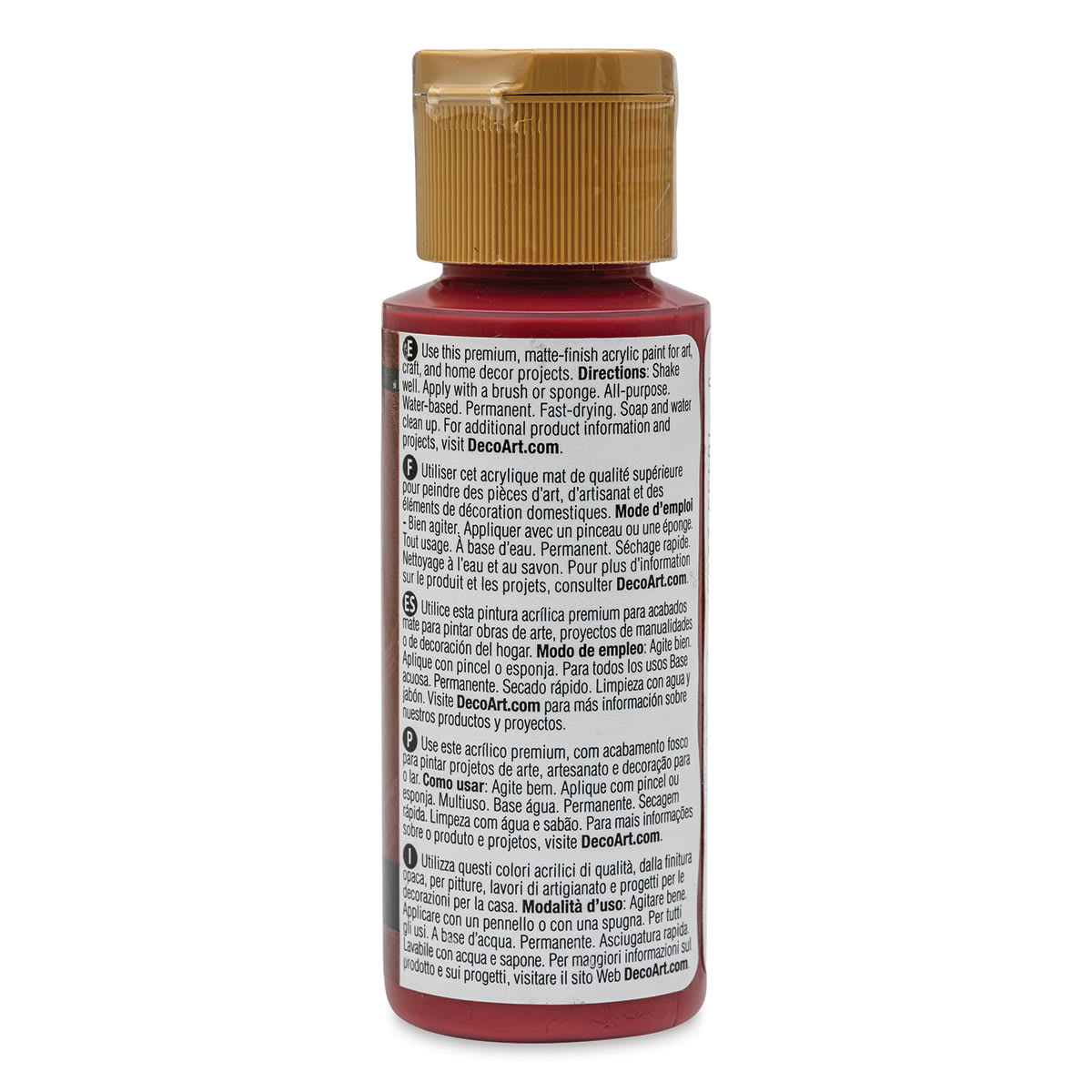 DecoArt Americana Acrylic Paint - Deep Burgundy, 2 oz back
