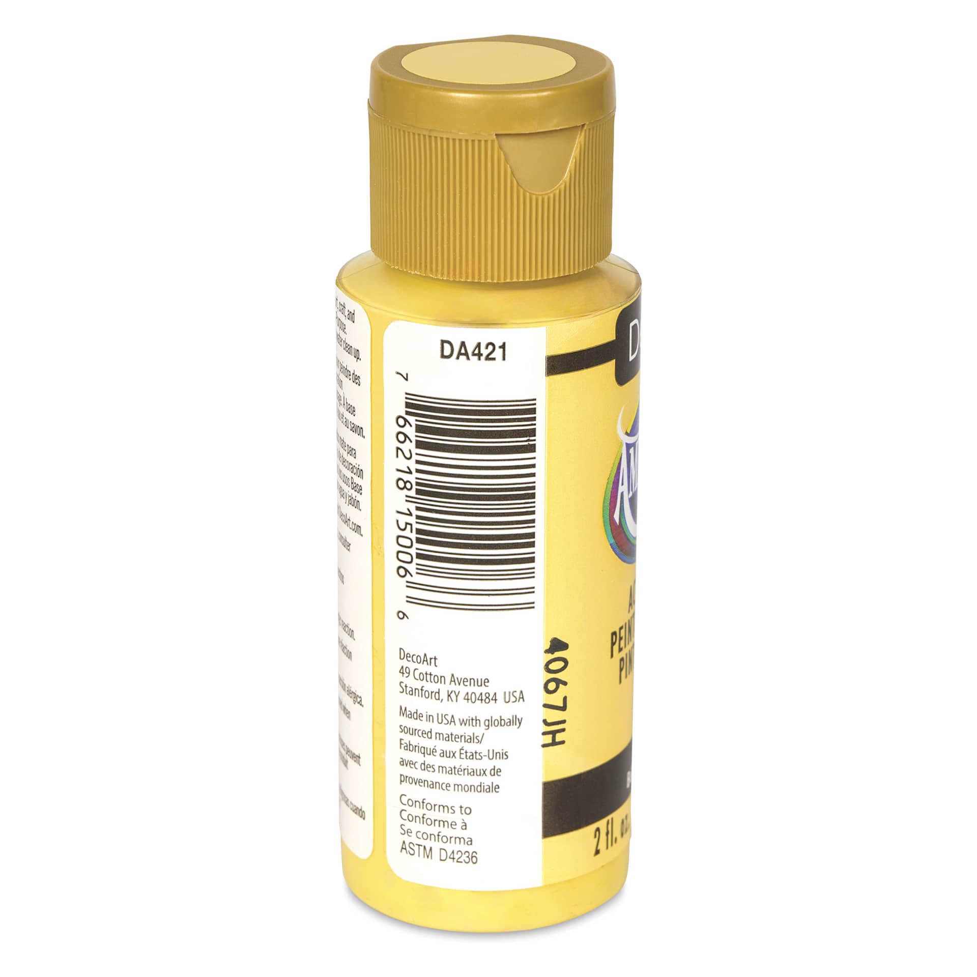 DecoArt Americana Acrylic Paint - Baby Duck, 2 oz bottle back
