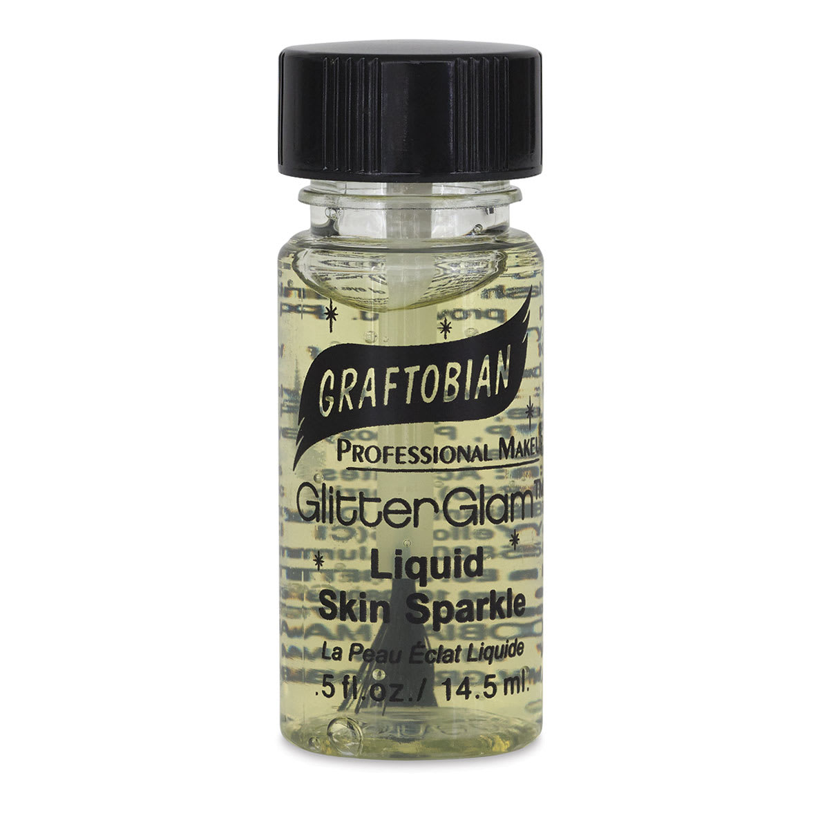 GlitterGlam Liquid Skin Sparkle - Front view of Clear Mixing Base bottle