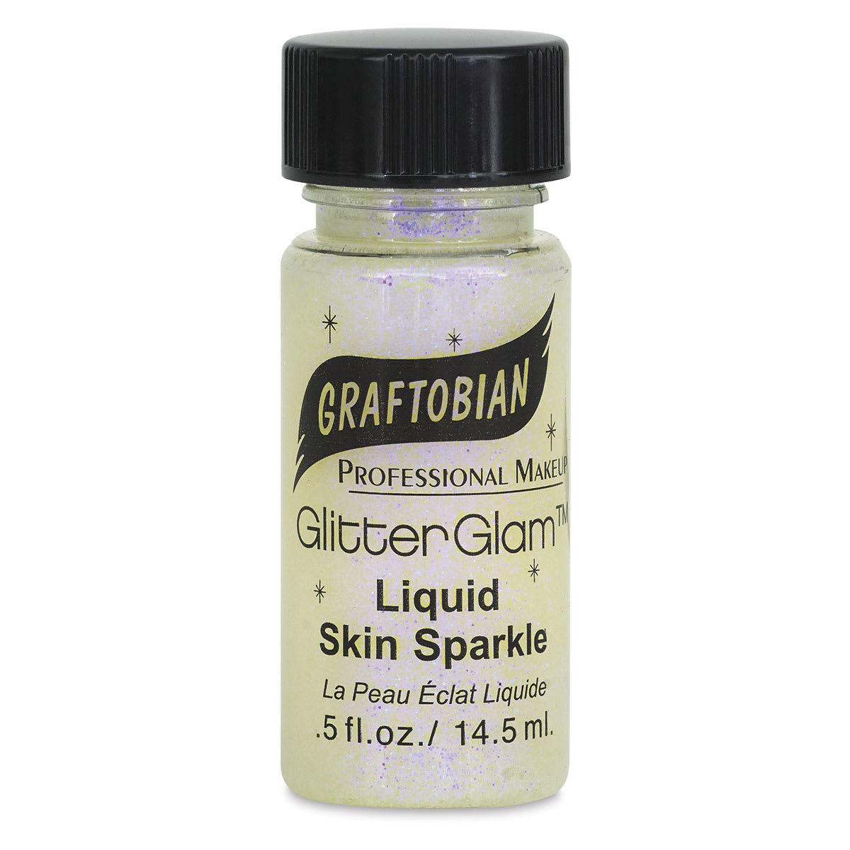 GlitterGlam Liquid Skin Sparkle - Front view of Opal Neon  bottle