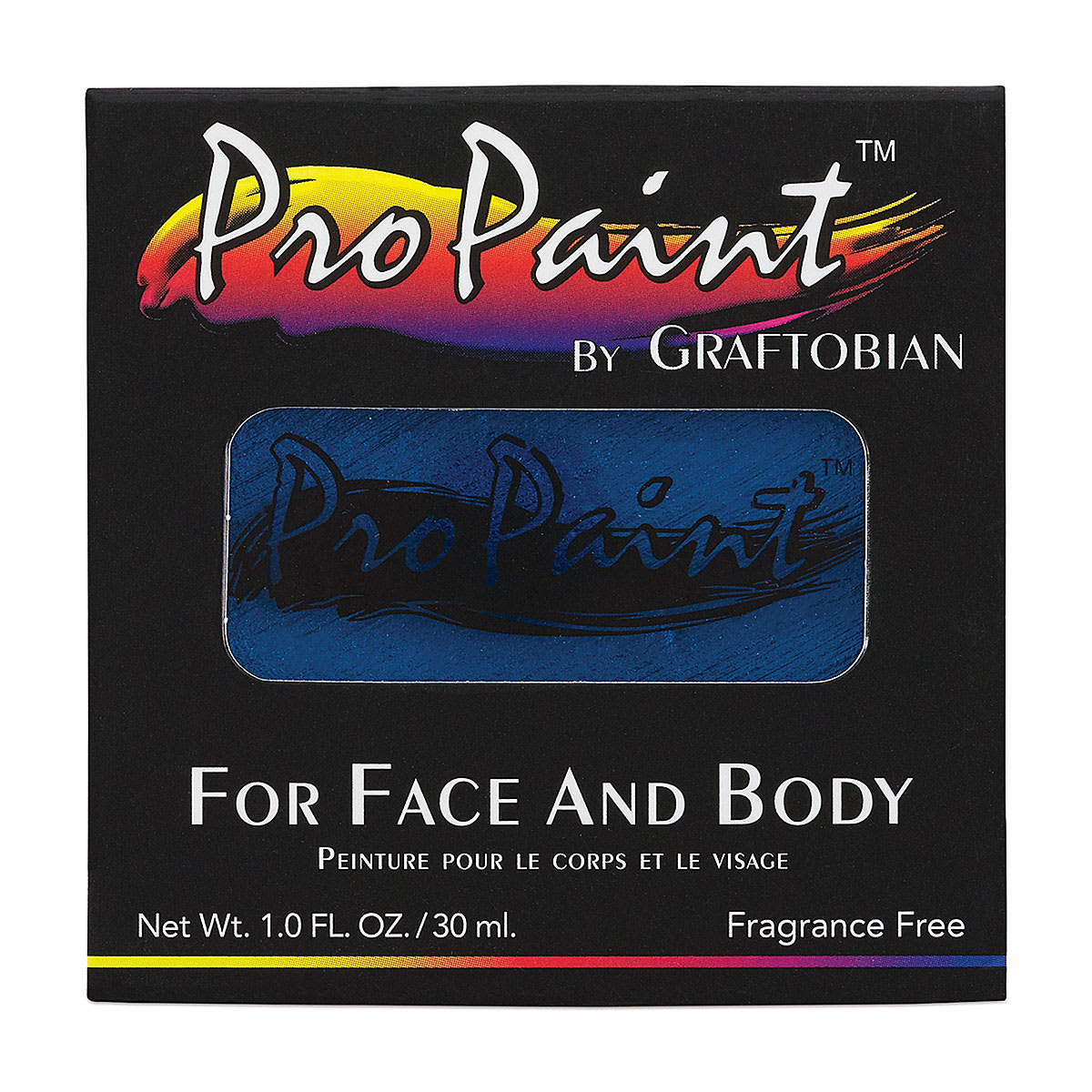 Graftobian Pro Paint Face and Body Paint - Pearl Nightfall Blue, in packaging