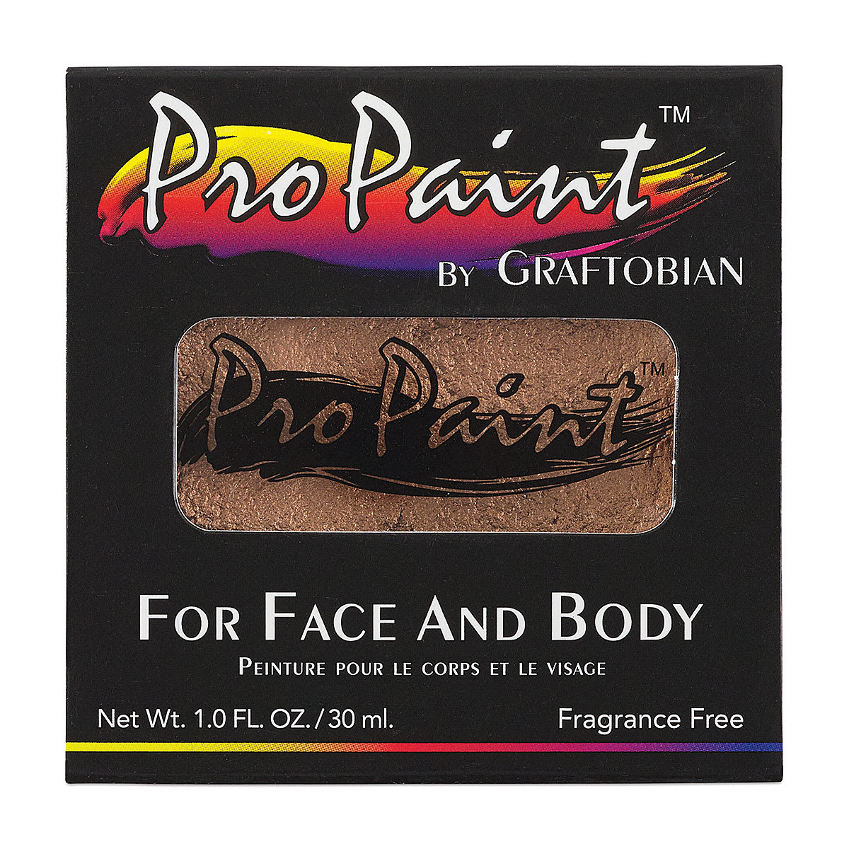 Graftobian Pro Paint Face and Body Paint - Pearl Antique Bronze, in packaging