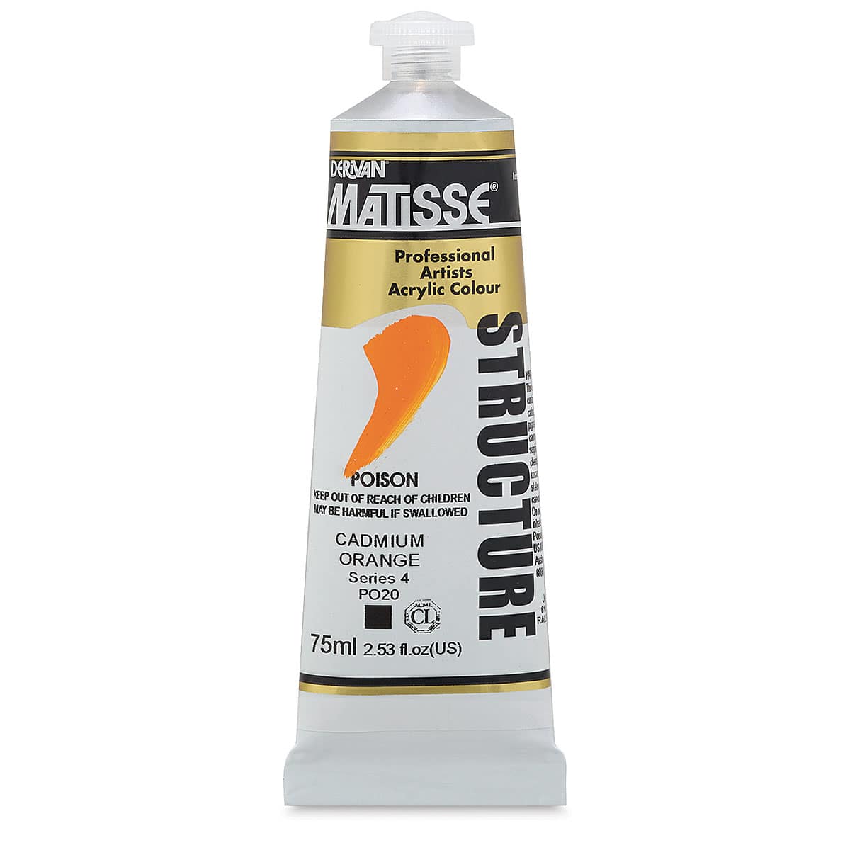 Matisse Structure Paint - Cadmium Orange, 75 ml