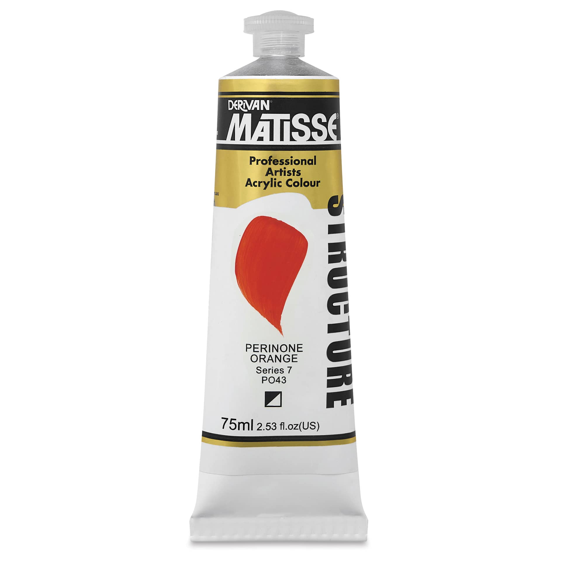 Matisse Structure Paint - Perinone Orange, 75 ml