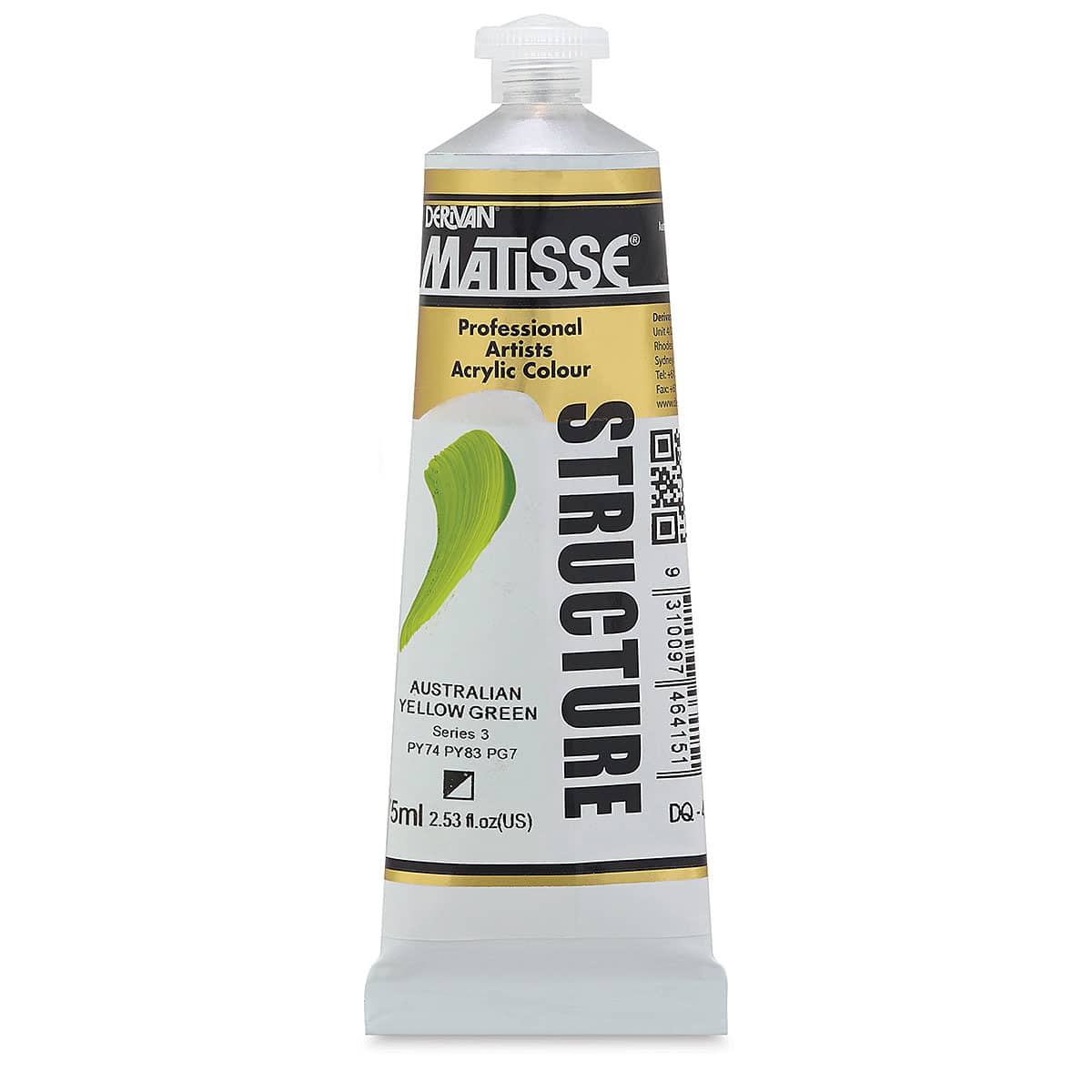 Matisse Structure Paint - Australian Yellow Green, 75 ml