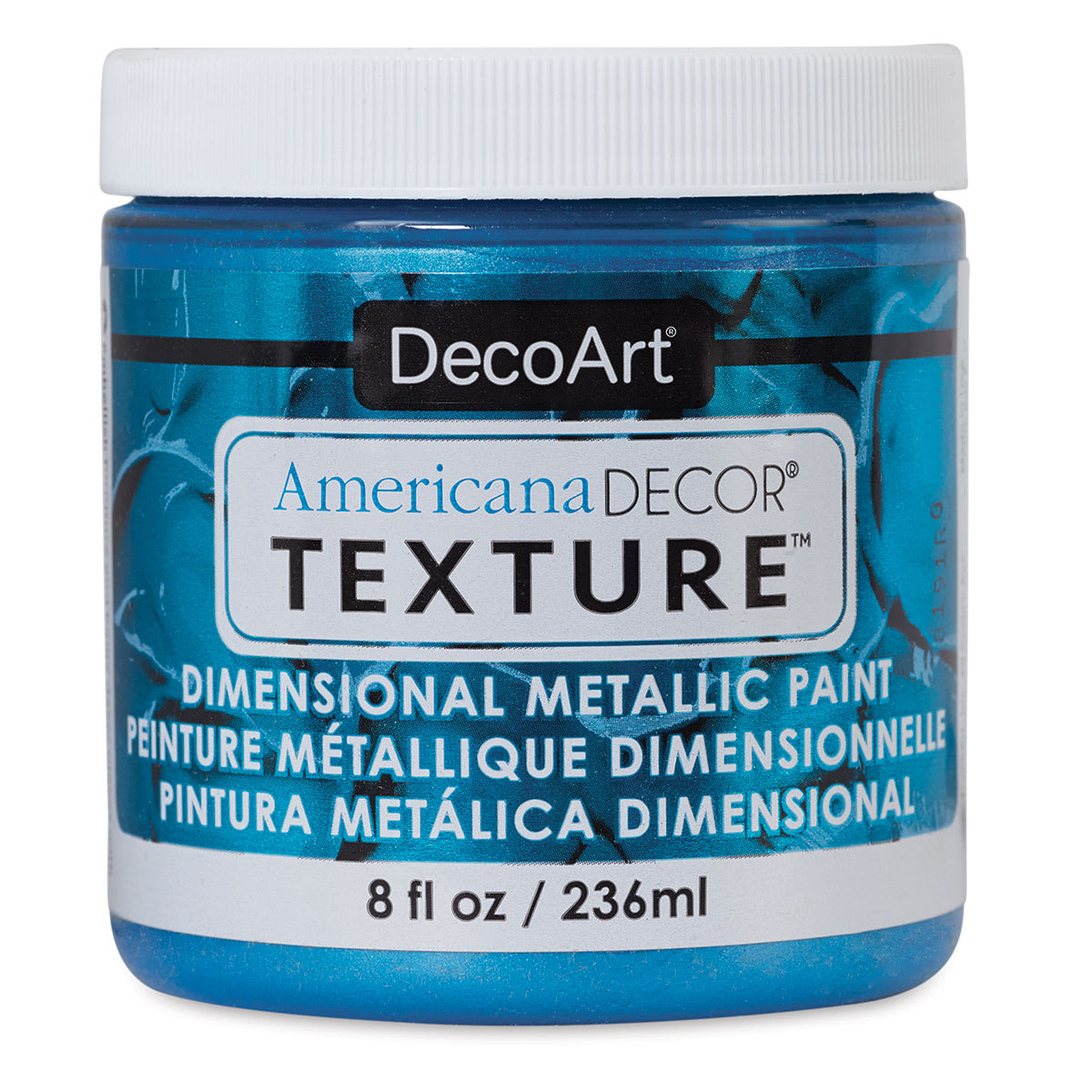 DecoArt American Decor Texture Paint - Deep Turquoise Metallic, 8 oz