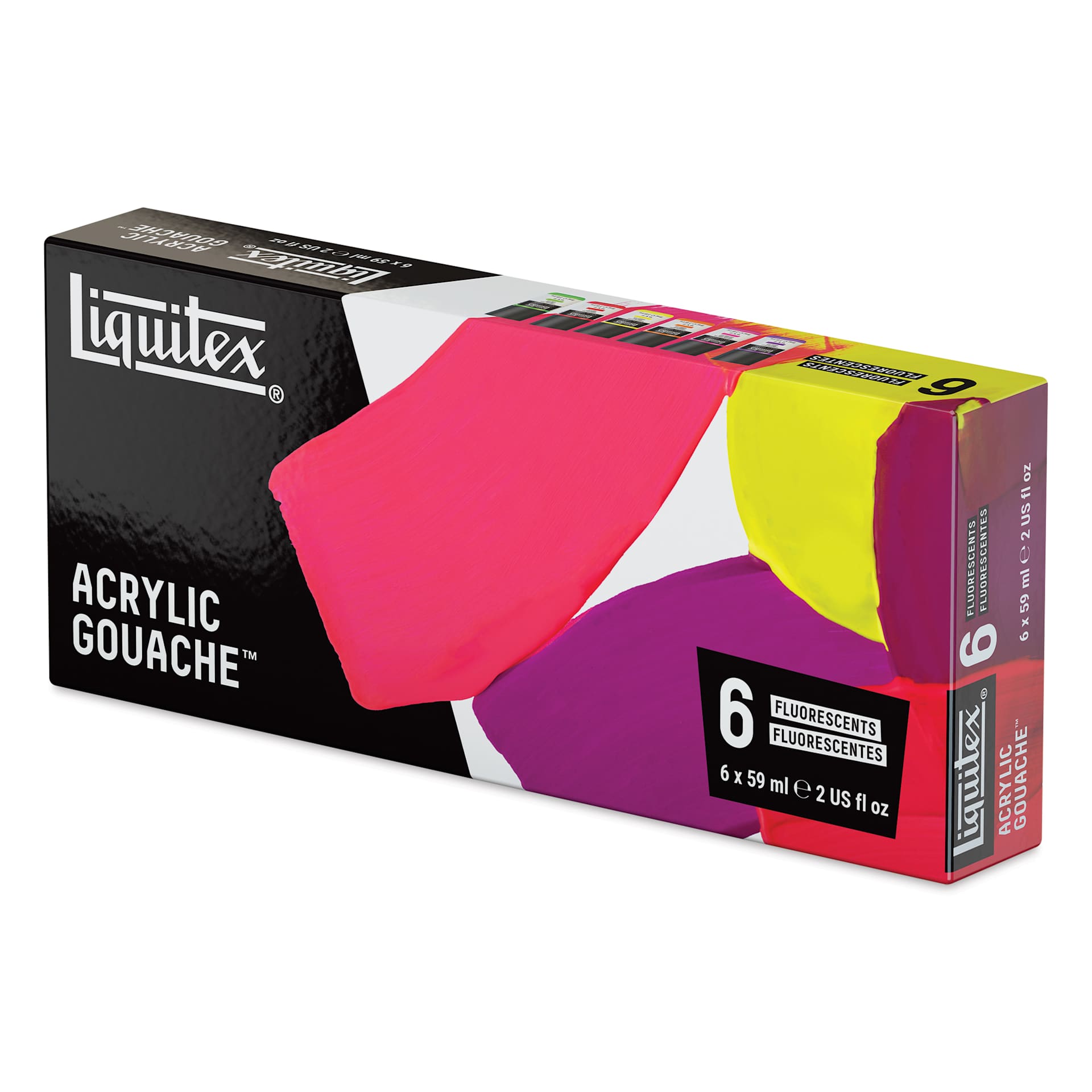 Liquitex Acrylic Gouache - Set of 6, Fluorescents, 59 ml, packaging Liquitex Acrylic Gouache - Set of 6, Fluorescents, 59 ml, packaging