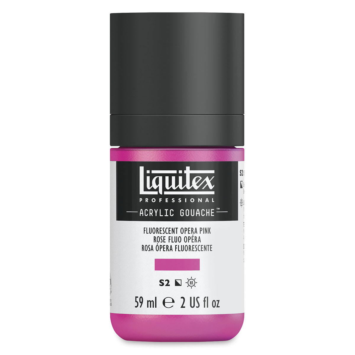 Liquitex Acrylic Gouache - Fluorescent Opera Pink, 59 ml