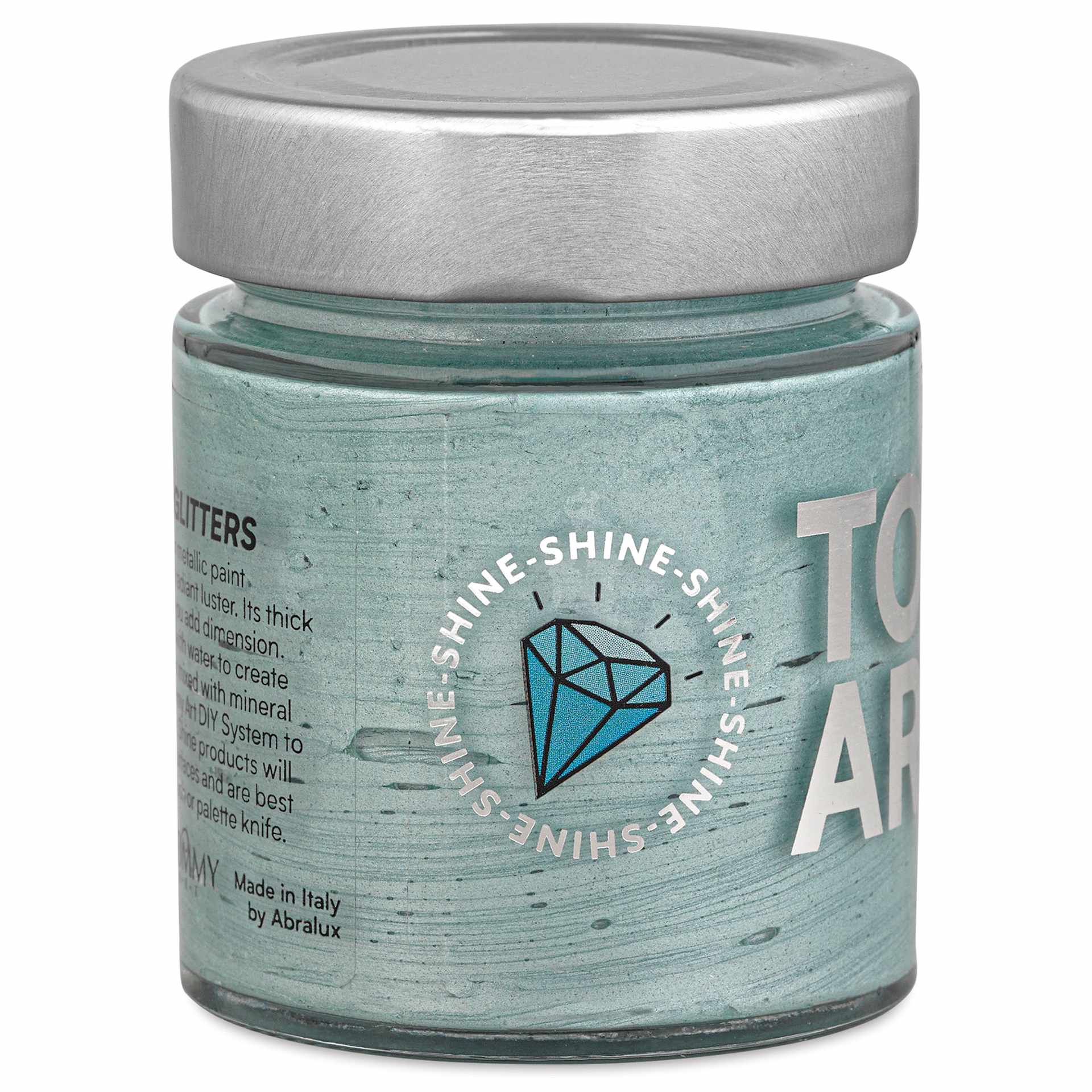 Tommy Art Mineral Paint - Mint (Metallic), 140 ml left side