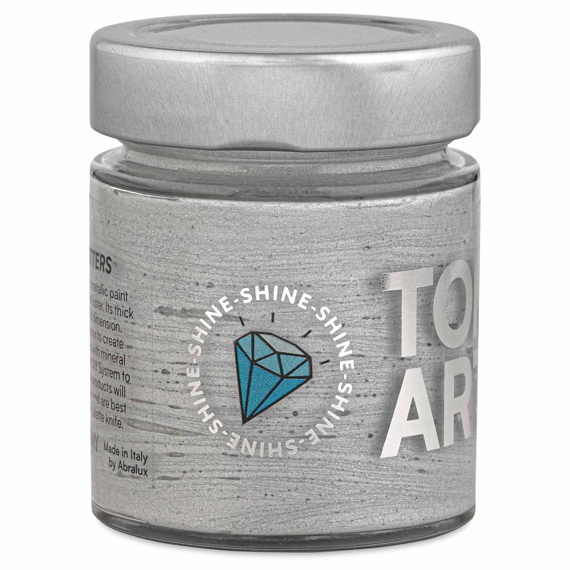 Tommy Art Mineral Paint - Aluminum (Metallic), 140 ml left side