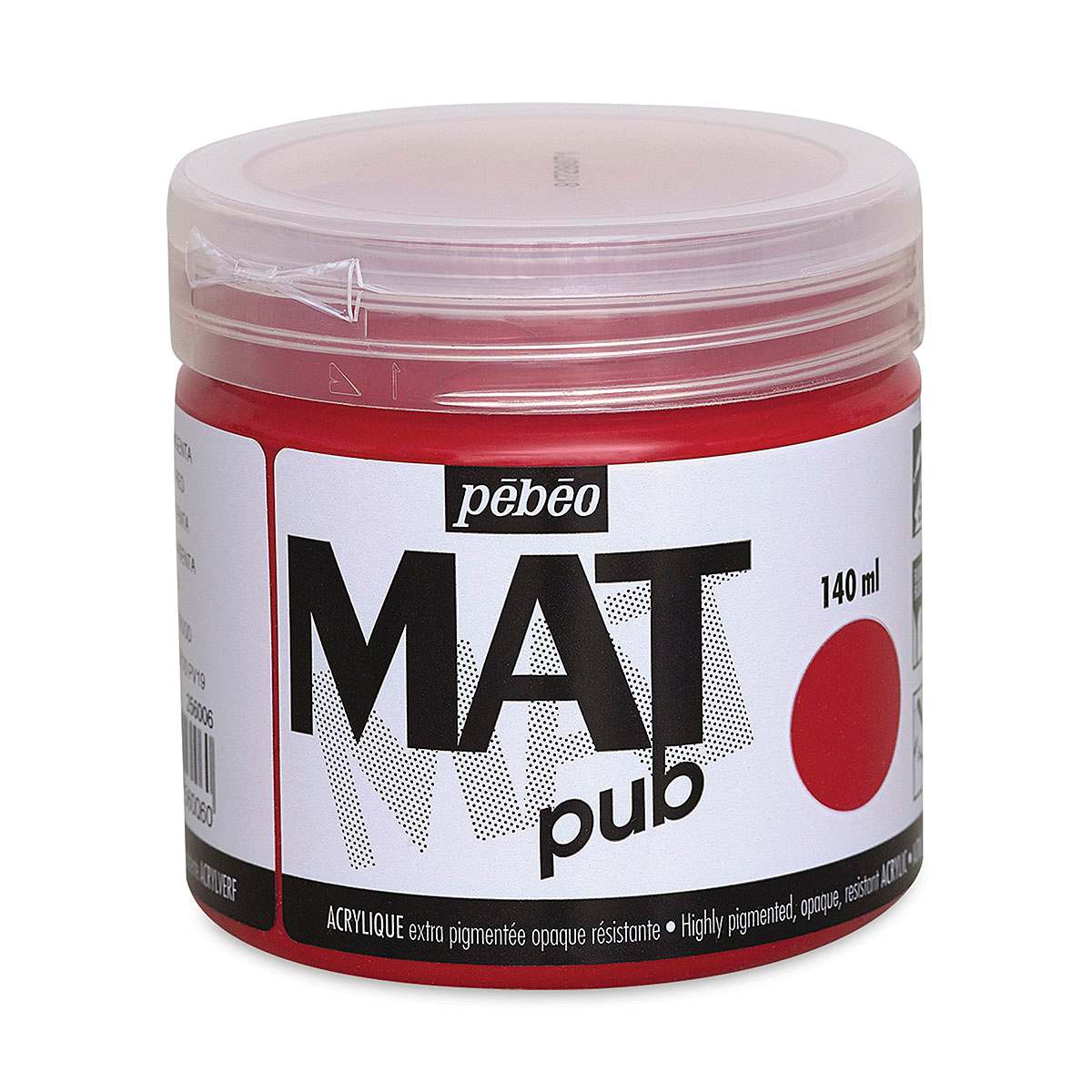 Pebeo Mat Pub Acrylic Paint - Magenta Red, 140 ml