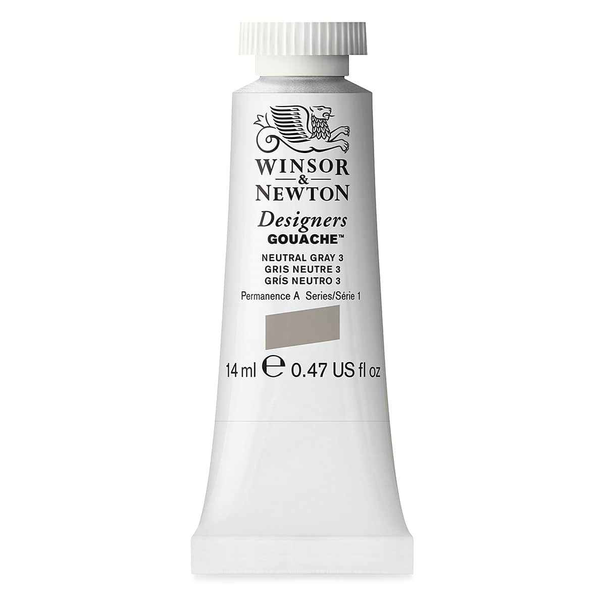 Winsor & Newton Designers Gouache - Neutral Gray 3, 14 ml tube