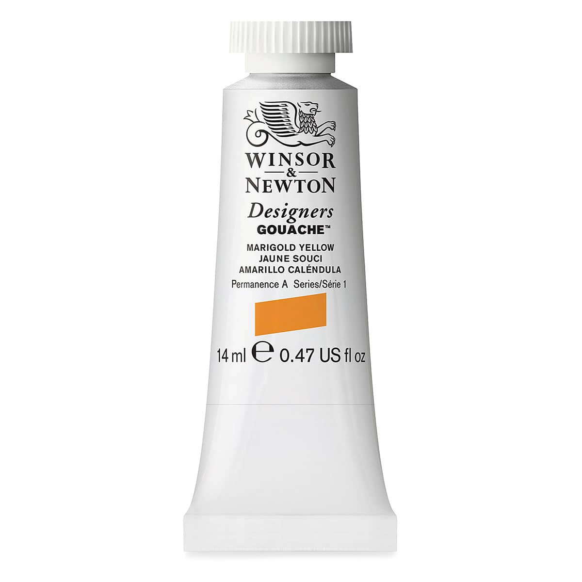 Winsor & Newton Designers Gouache - Marigold Yellow, 14 ml tube