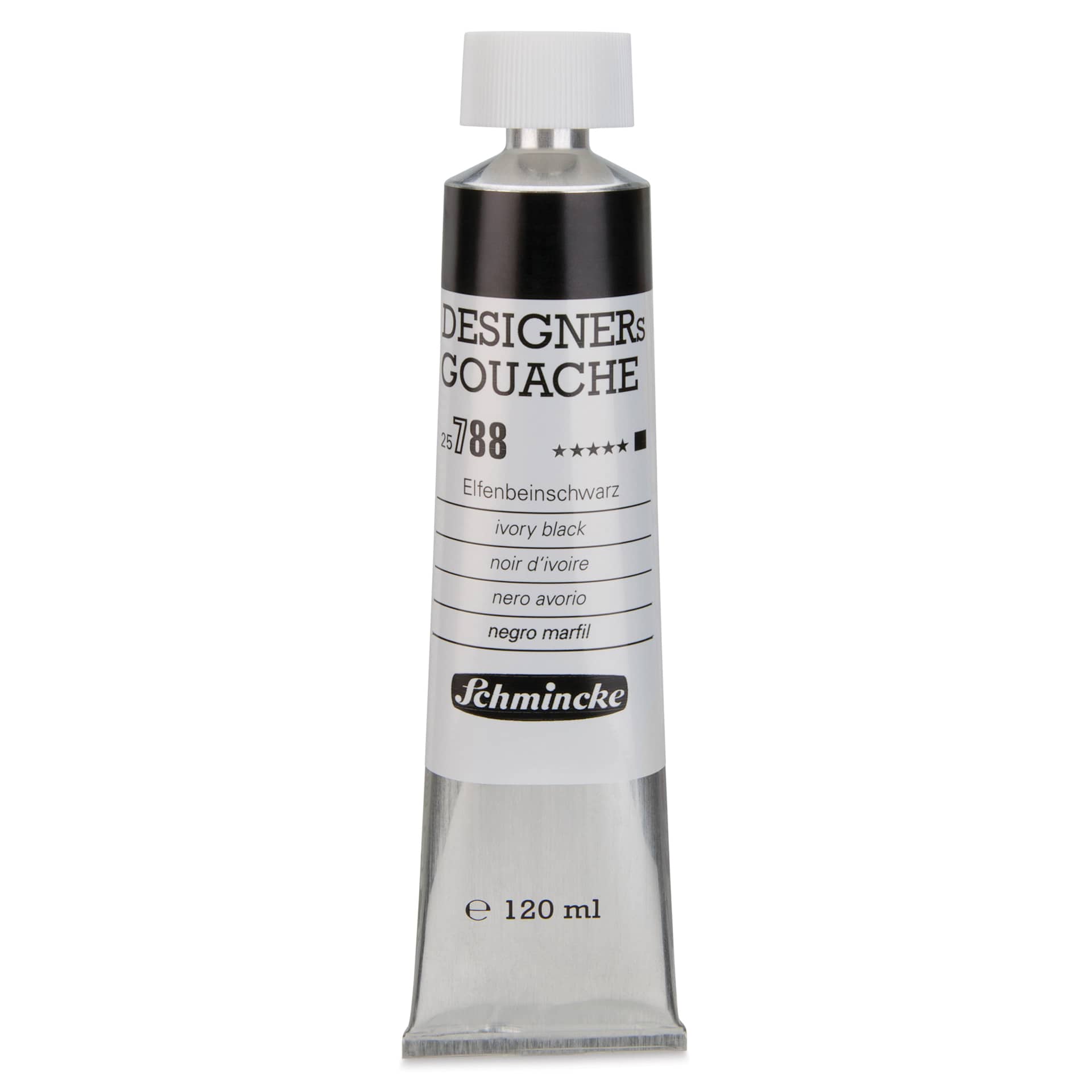 Schmincke Designers Gouache - Ivory Black, 120 ml Tube