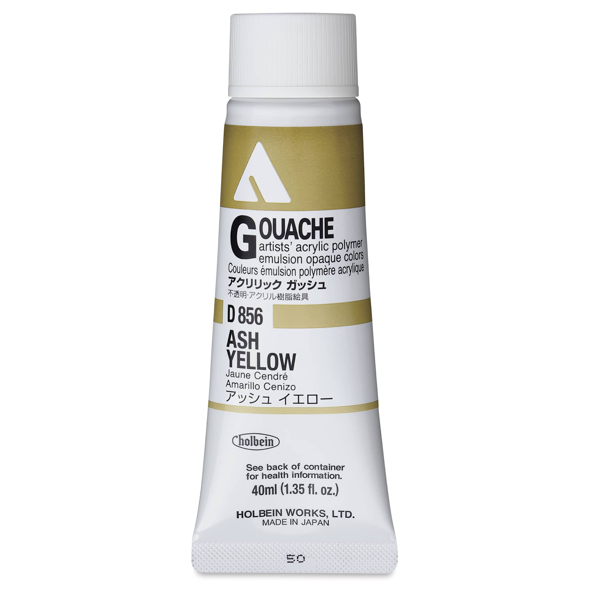 Holbein Acrylic Gouache - Ash Yellow, 40 ml tube