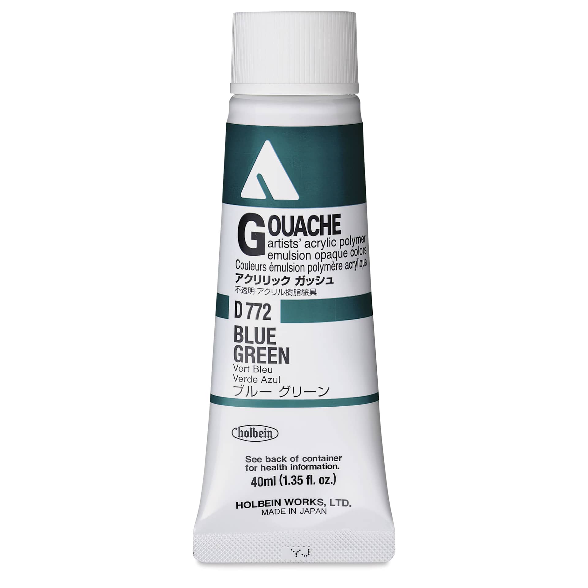 Holbein Acrylic Gouache - Blue Green, 40 ml tube