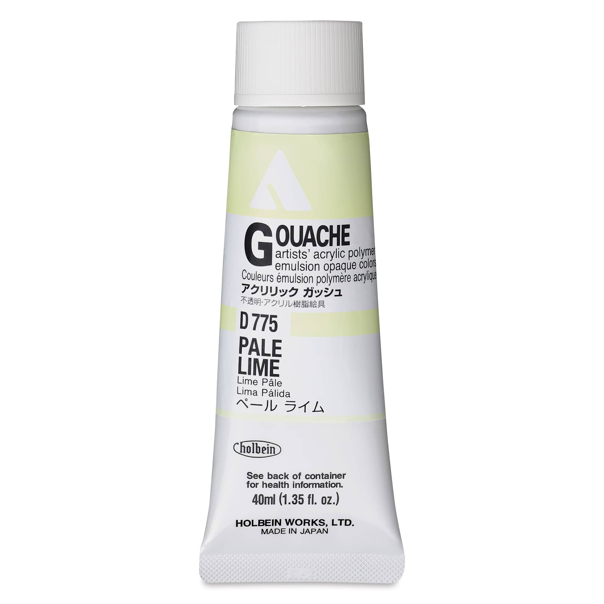 Holbein Acrylic Gouache – Pale Lime, 40 ml tube