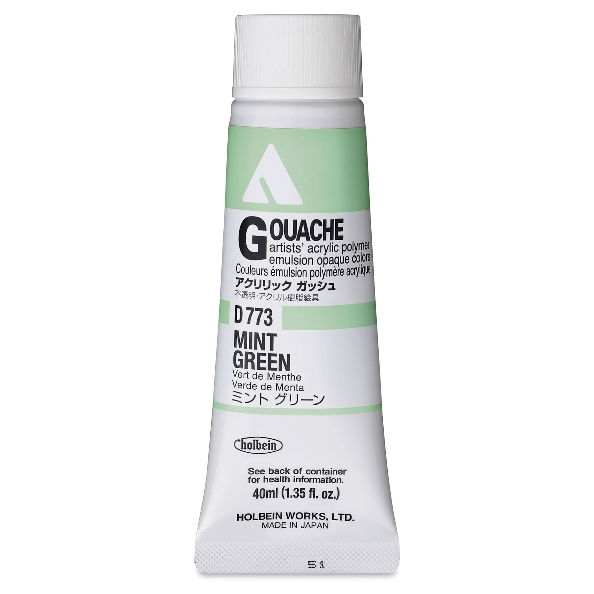 Holbein Acrylic Gouache – Mint Green, 40 ml tube