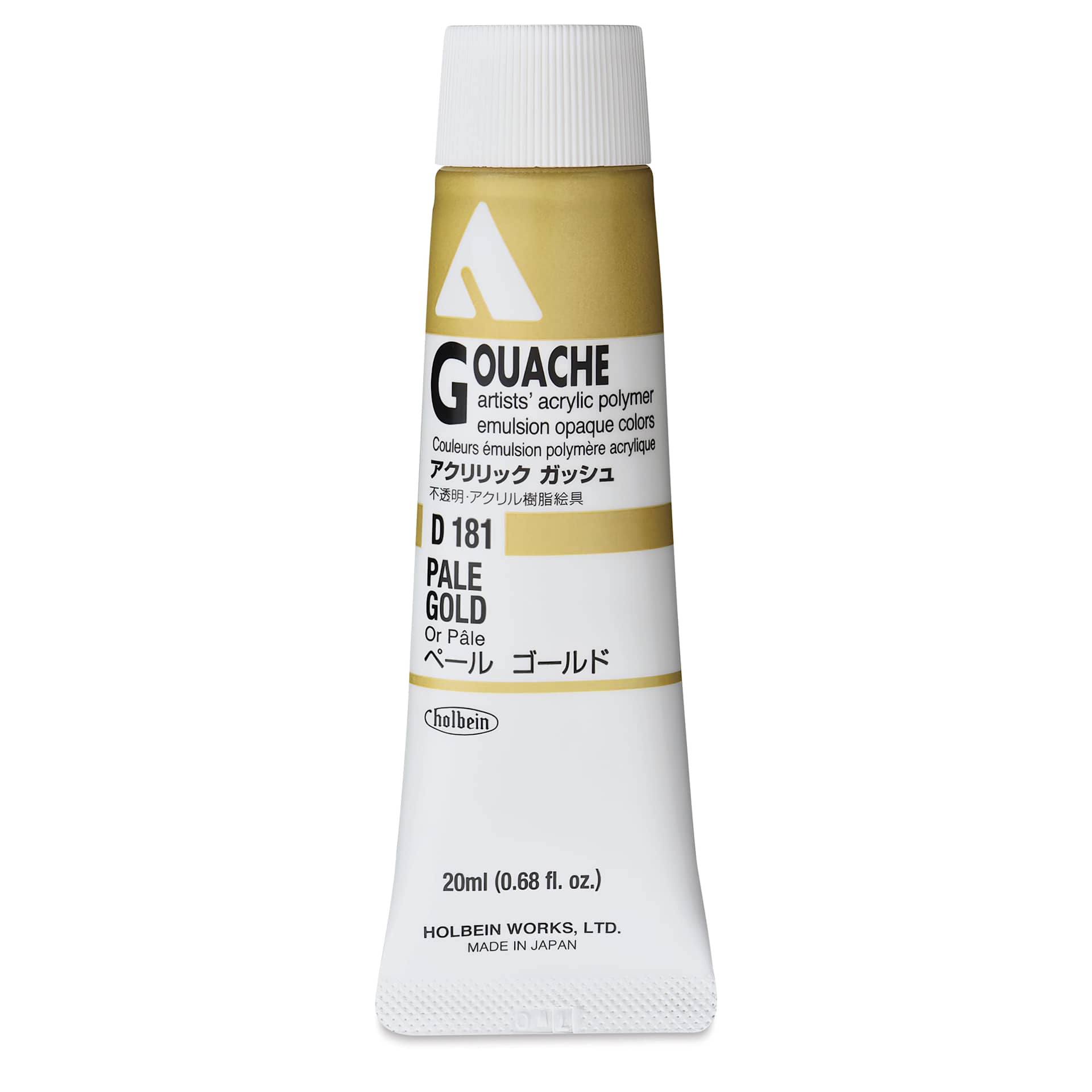 Holbein Acrylic Gouache - Pale Gold, 20 ml tube