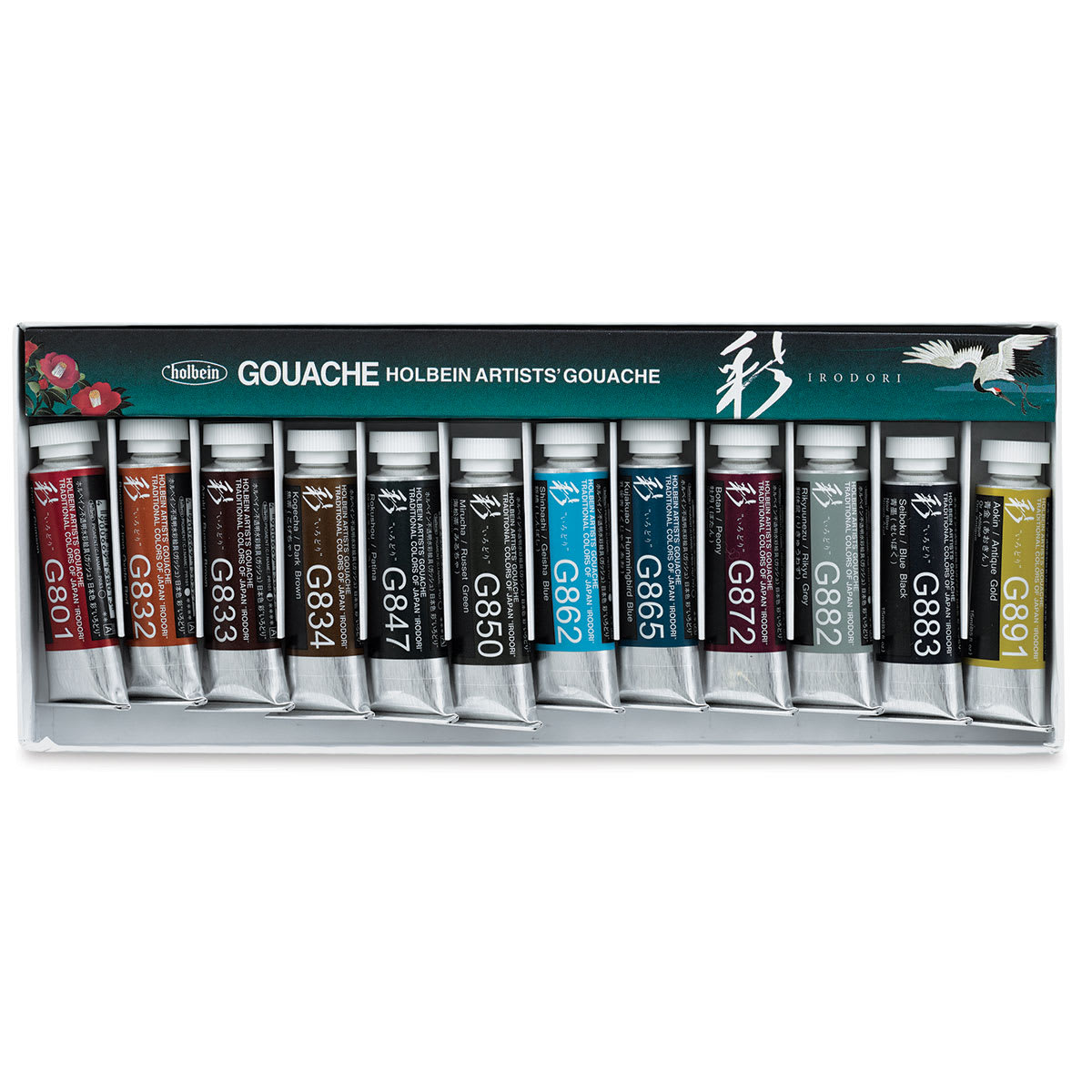 Holbein Irodori Artist Gouache - Winter, Set of 12, 15 ml, Tubes